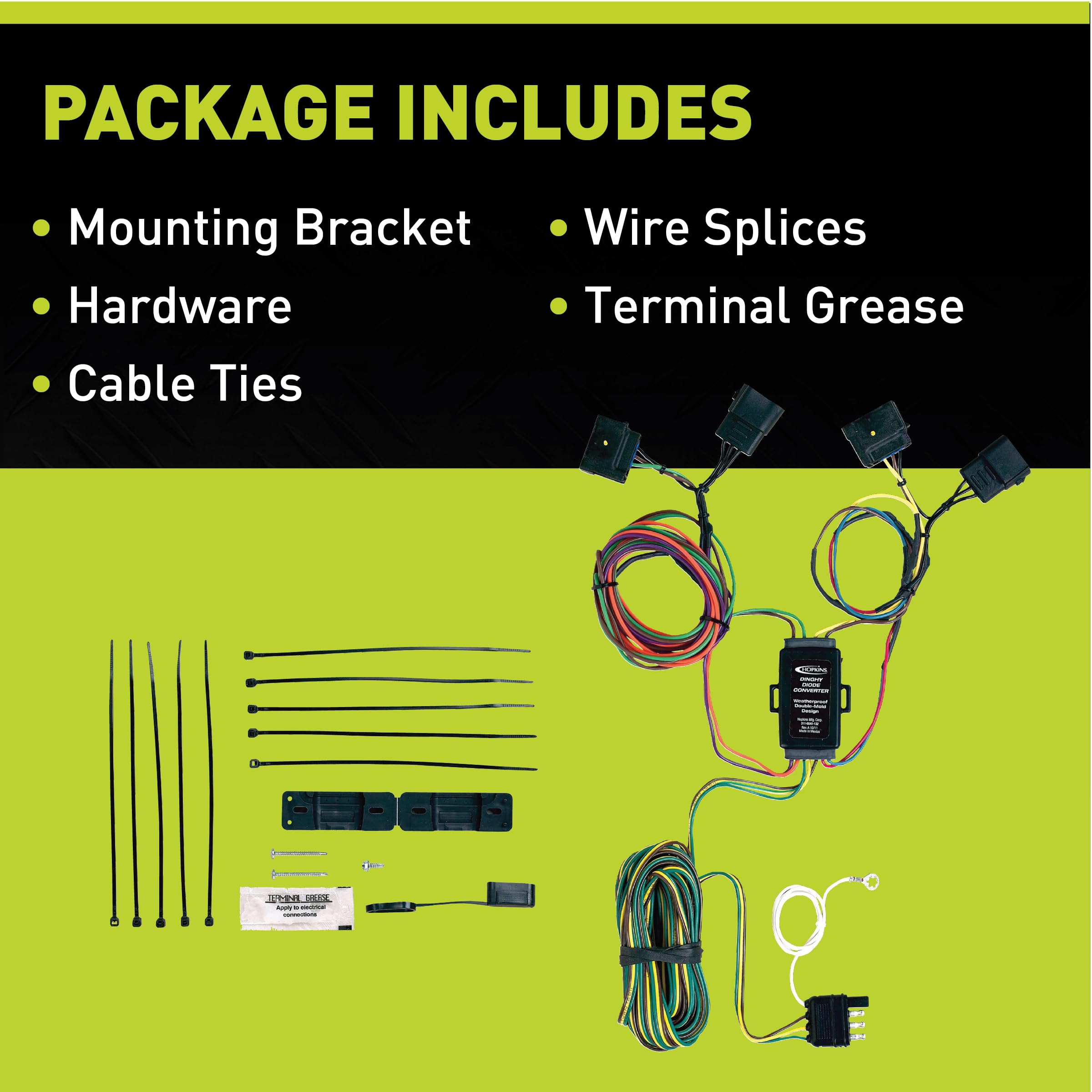 Plug-In Simple Hopkins Towing Solutions 56000 Towed Vehicle Wiring Kit, Compatible With Ford, Lincoln and Mazda Selected Models (Please Verify VEHICLE APPLICATION)