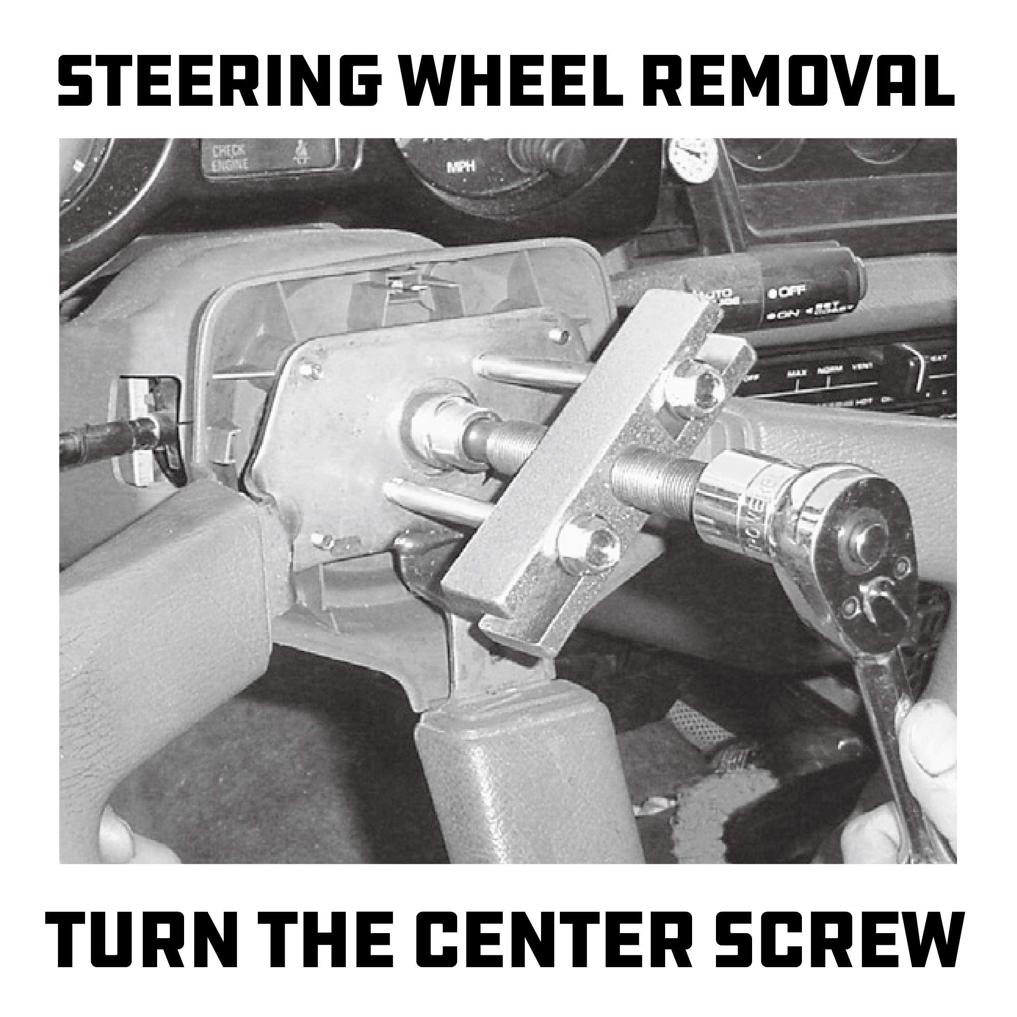 Powerbuilt Steering Wheel and Lock Plate Puller Kit Master, Foreign and Domestic Vehicles, 16 Piece Car Repair Tool Set - 648748