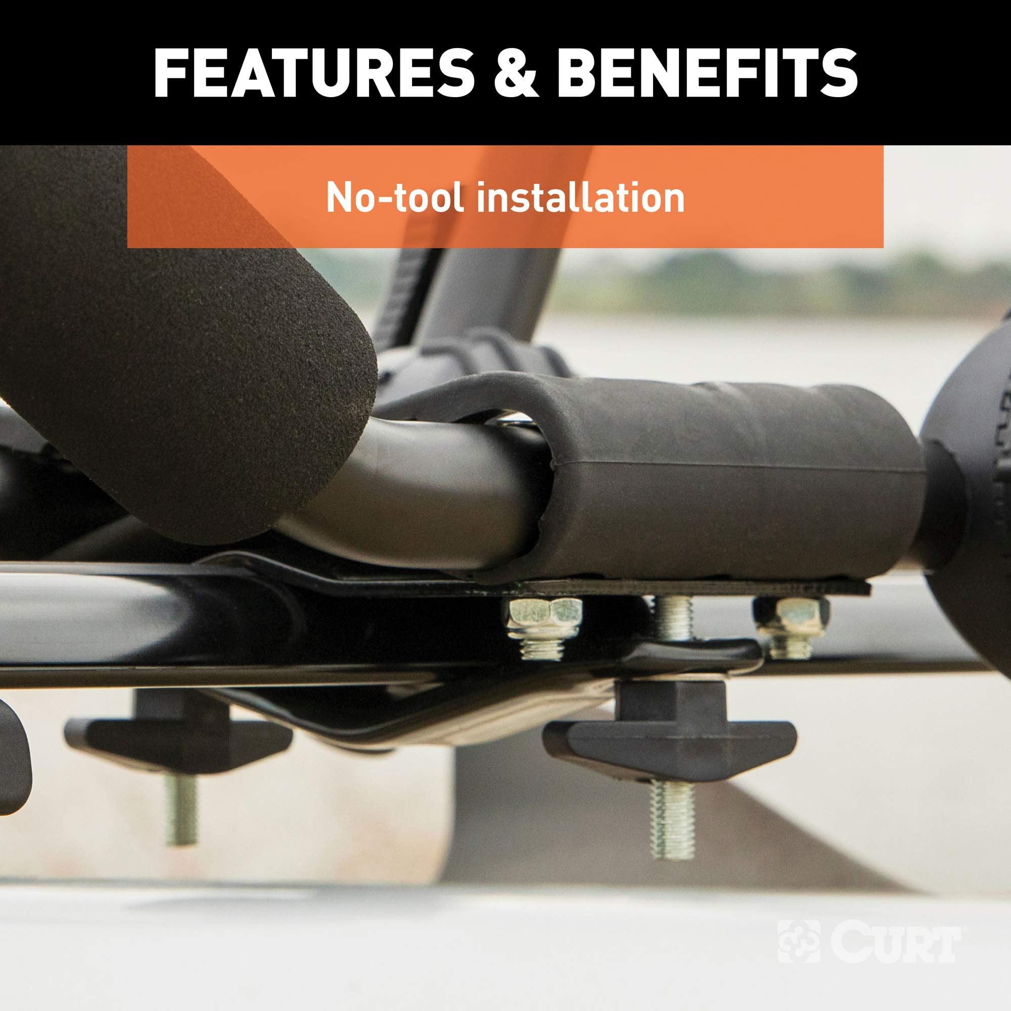 CURT Fully Adjustable 18320 Aluminum Universal Kayak Roof Rack Carrier, 2-Pack