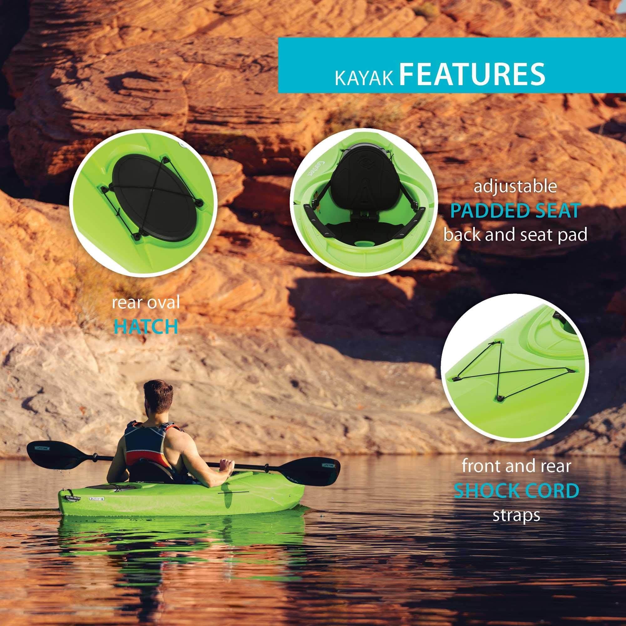 Guster Emotion Sit-Inside Kayak, Lime Green, 10'