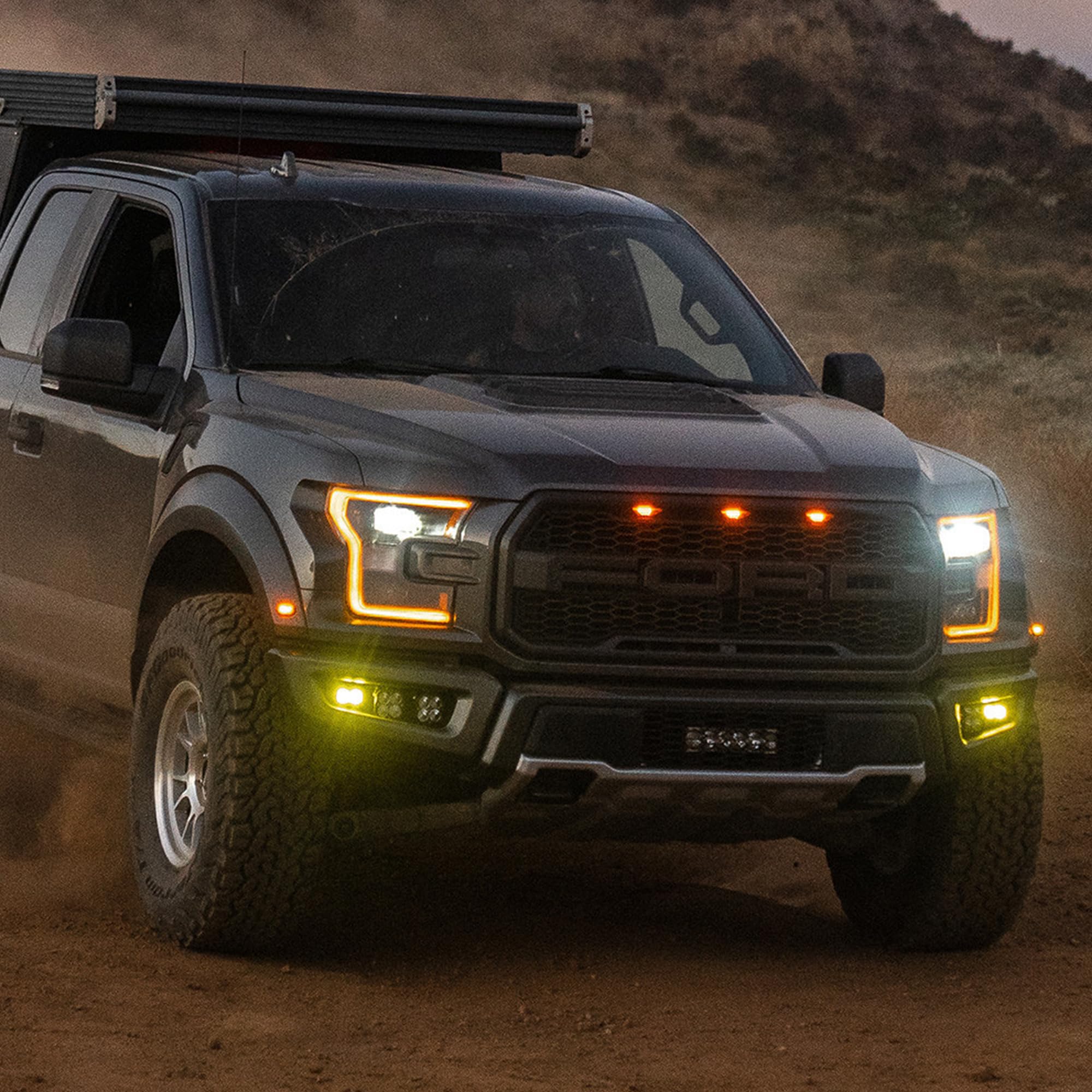 Baja Designs S2 Squadron PRO Fog Pocket Light Kit for Ford F150 Raptor 2017-2020, 6 PCS LED (Clear)