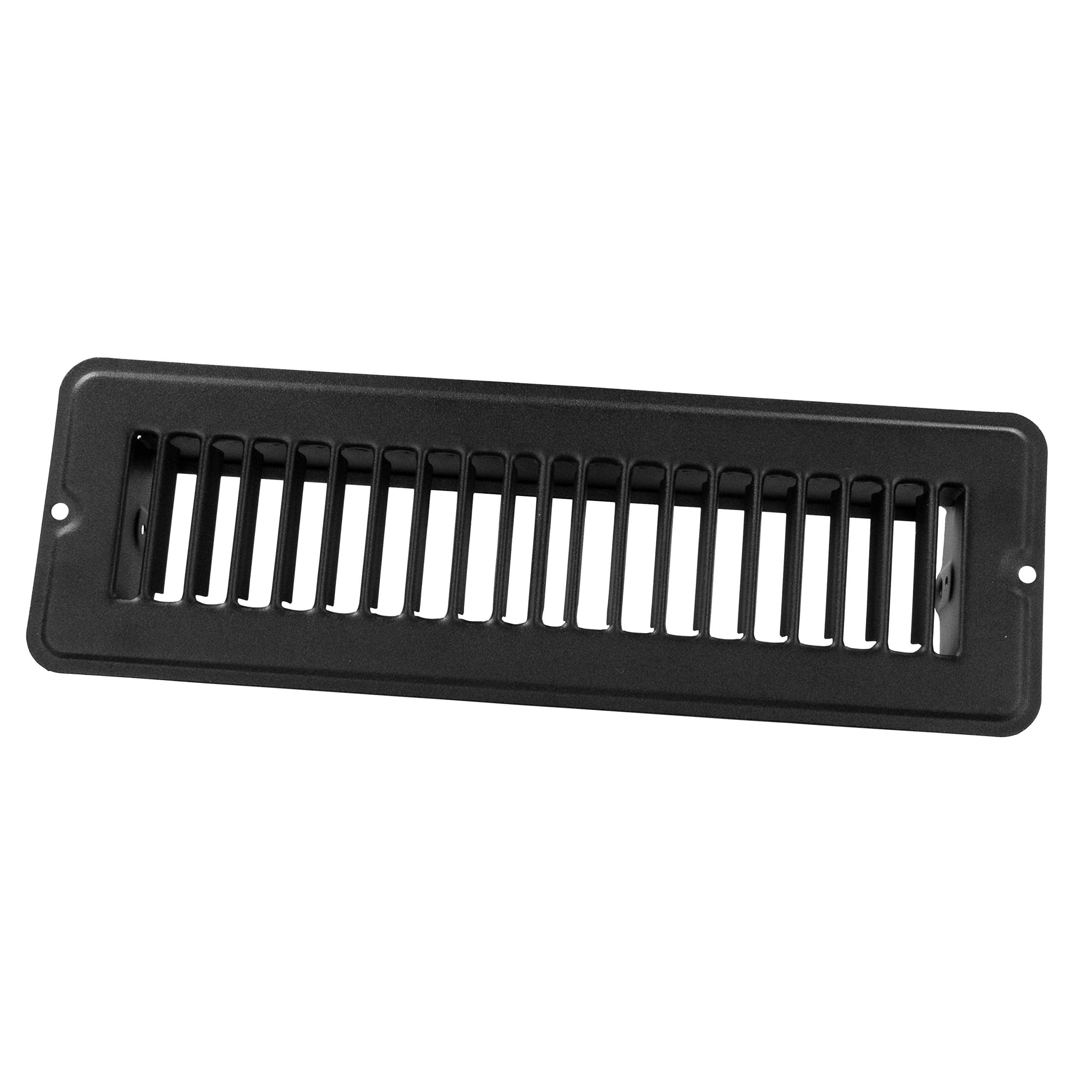 2" X 10" JR Products Floor Register Dampened, Metal, Black