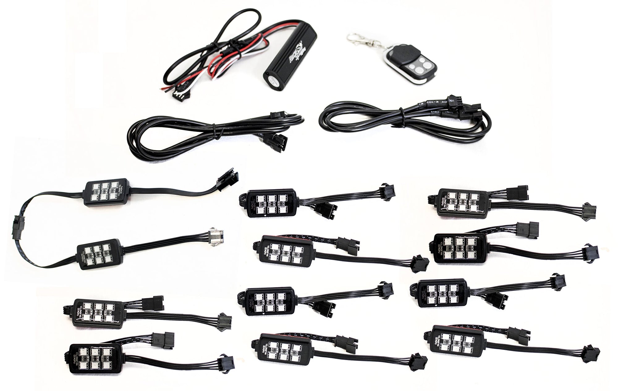 Race Sport Lighting 12-Piece RS12RGB ColorADAPT® Multi-Color Accent Kit with Remote Control 6SMD POD RGB