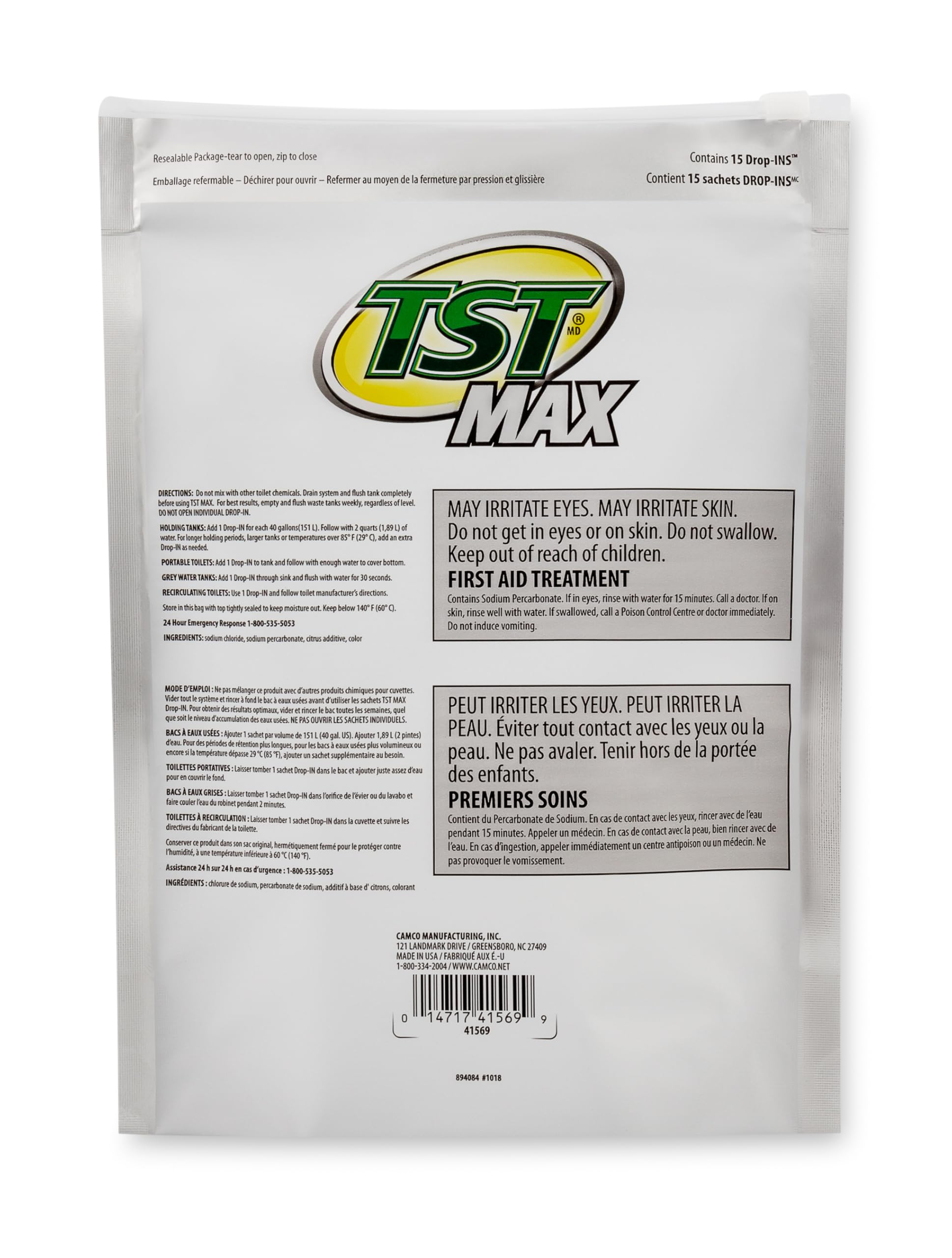 Max TST Lemon Drop-Ins, 15/bag (E/F) (Canada Only)