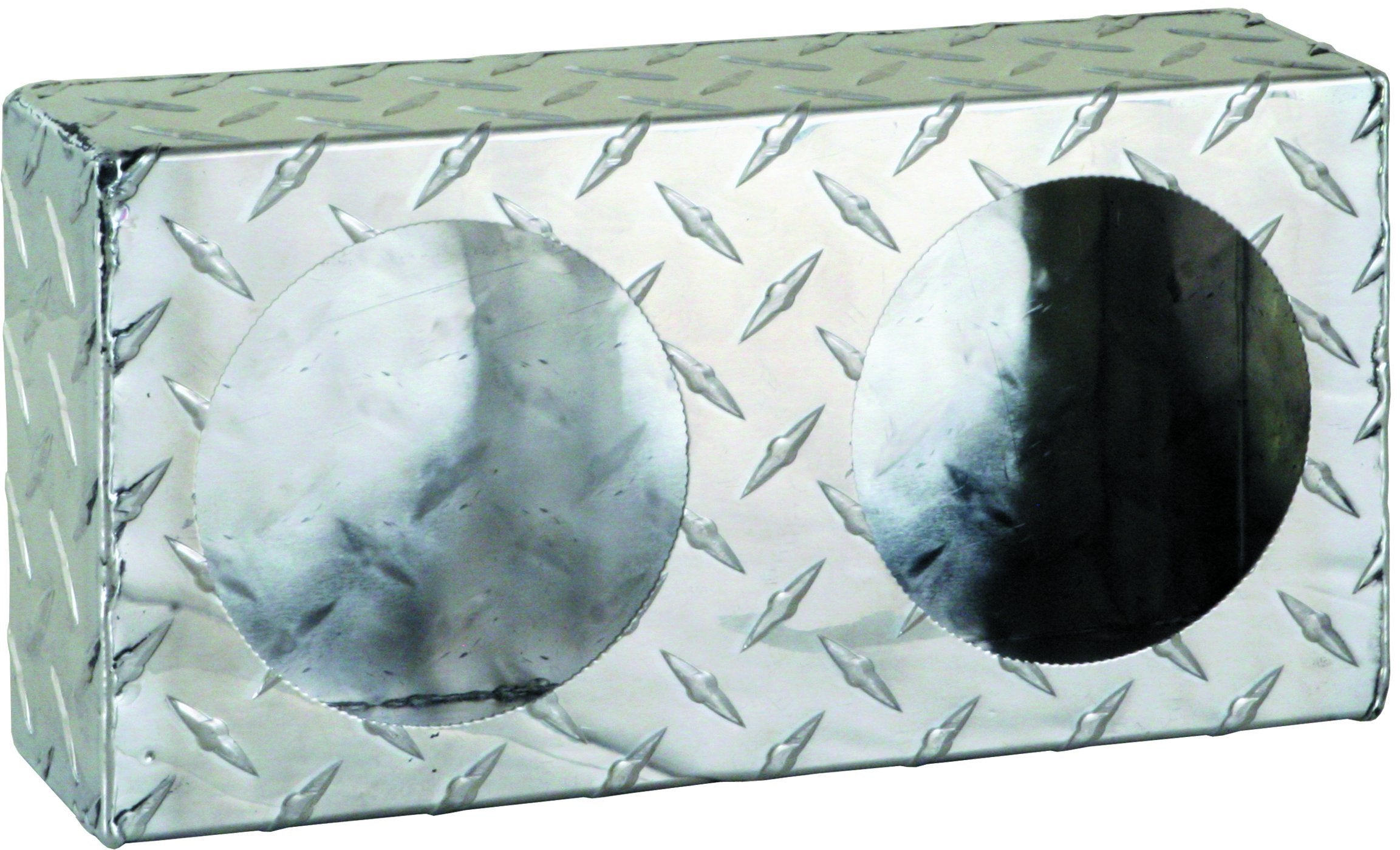 Buyers Products Dual Round Light Box LB6123ALDT, Diamond Tread Aluminum, Designed for 4-Inch Round DOT Lights, Measures 3x 6 x12 Inches, Bolt/Weld Mounting Options for Trucks, Trailers and Snow Plows