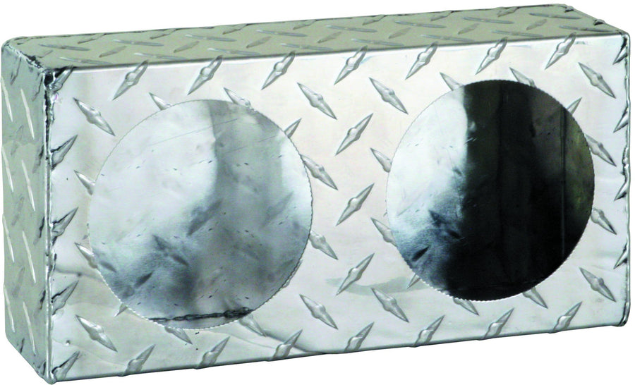Buyers Products Dual Round Light Box LB6123ALDT, Diamond Tread Aluminum, Designed for 4-Inch Round DOT Lights, Measures 3x 6 x12 Inches, Bolt/Weld Mounting Options for Trucks, Trailers and Snow Plows