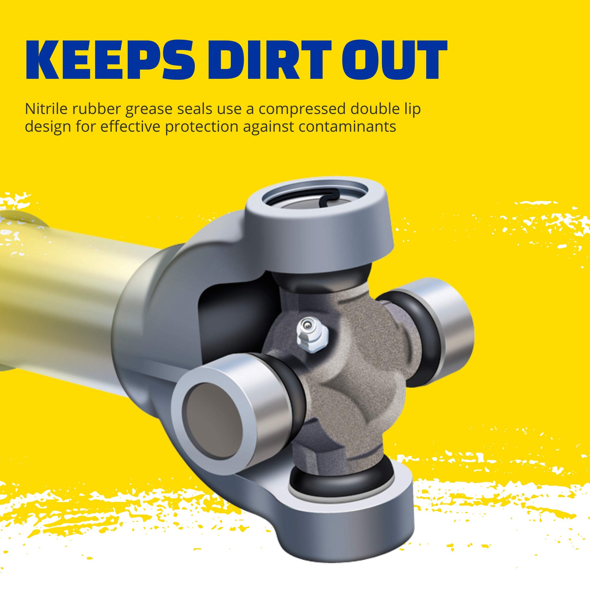 Premium MOOG Greaseable Universal Joint for Our 1200 Series; Rockwell L12 Series