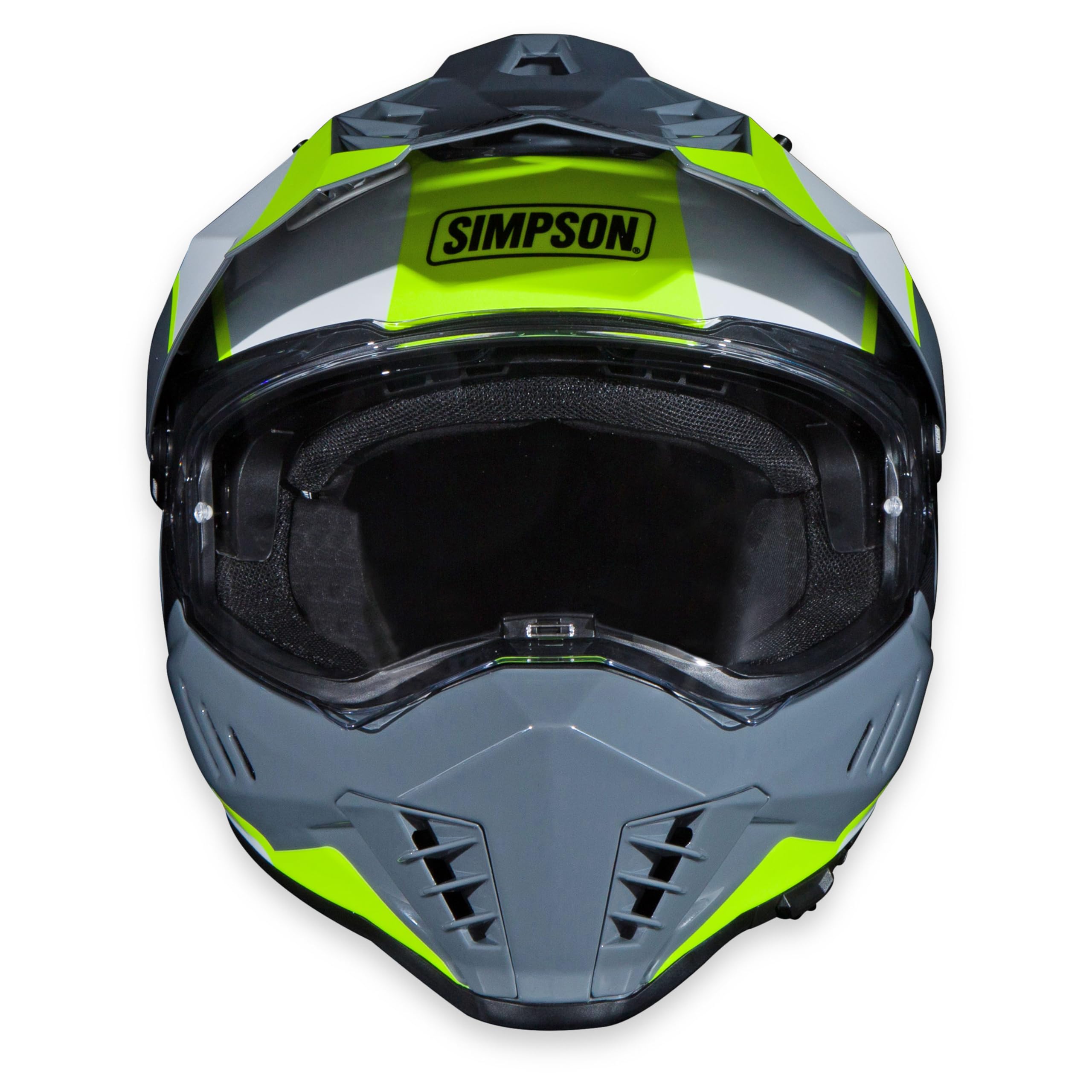 Simpson Bandit Xcursion Motorcycle Helmet - BC Yellow - XS | Off Road Dirt Bike UTV Motocross ATV | Full Face | Removable Peak | Clear Pinlock Anti-Fog Visor Shield | DOT ECE Certified (XBBGWYXS)