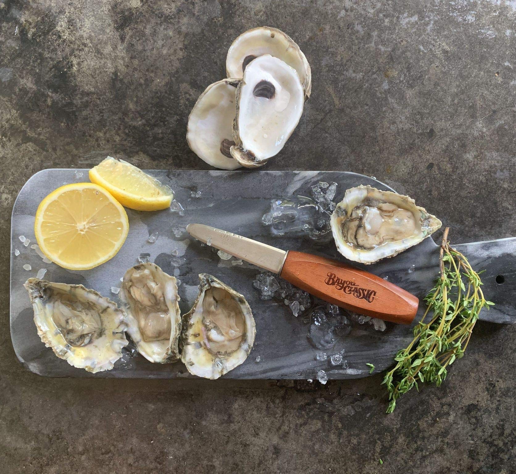 Bayou Classic Oyster Shucker Knife 300-205 Features Stainless Beveled Blade and Hardwood Handle Perfect For Opening Oyster Shells and Cutting Loose the Meat