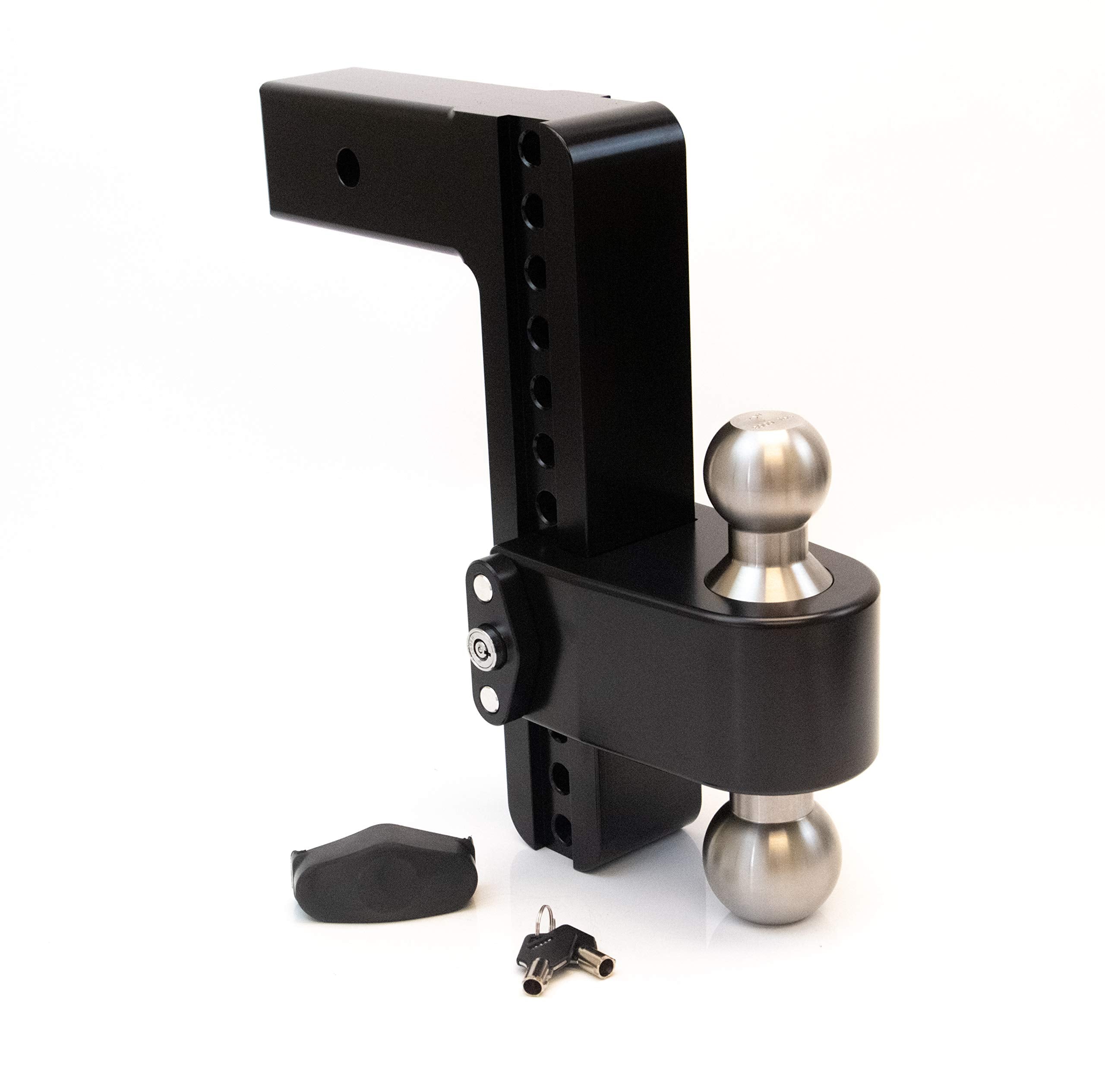 Drop Hitch Receiver Weigh Safe LTB10-2.5-CER-BLA: 2.5 Inches Adjustable, Black