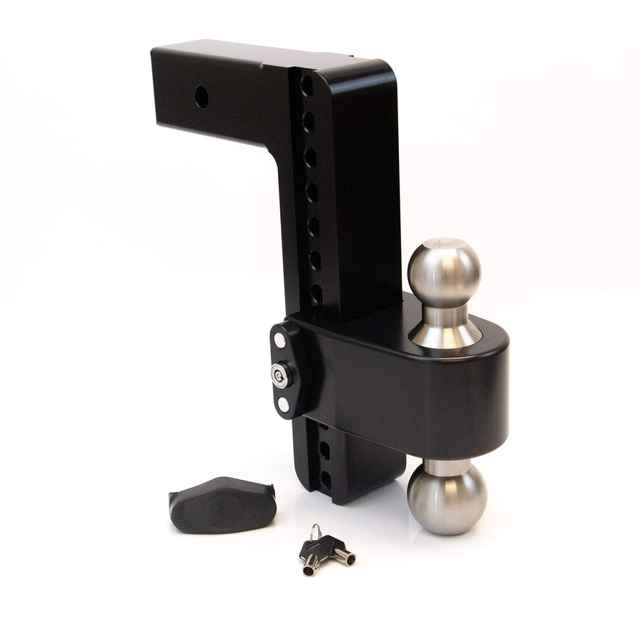 Drop Hitch Receiver Weigh Safe LTB10-2.5-CER-BLA: 2.5 Inches Adjustable, Black
