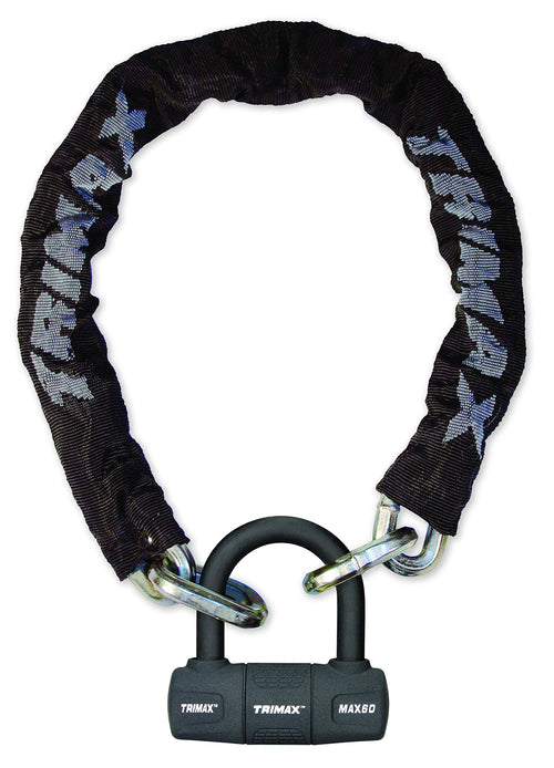 Thex Super Chain Trimax 3' 3" L with 12Mm Links & Max60 Disc U-Lock THEX3360, Wrap Packaging