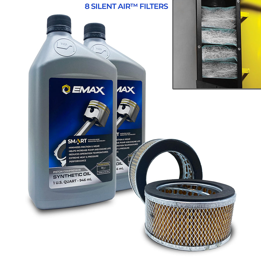 5 Year Extended Warranty EMAX Maintenance Kit - Filter Maintenance Kit with Smart Oil & Required Filters - Made in the USA - EFKIT008WBS