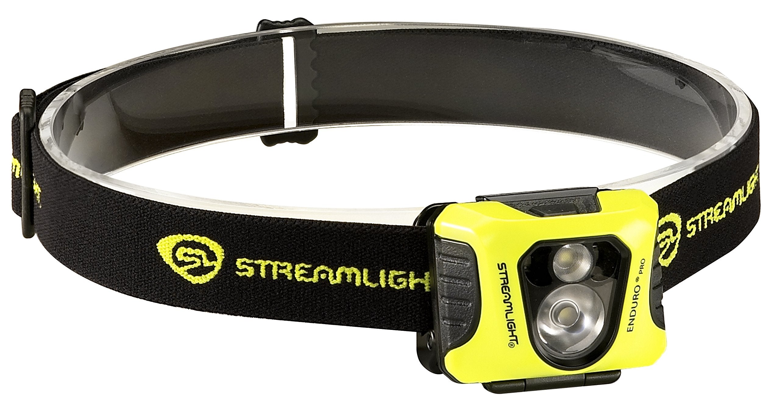 Streamlight Enduro Pro 200-Lumen 2250-Candela Ultra-Light LED Headlamp with AA Batteries and Elastic Strap, Clear Retail Packaging, Yellow