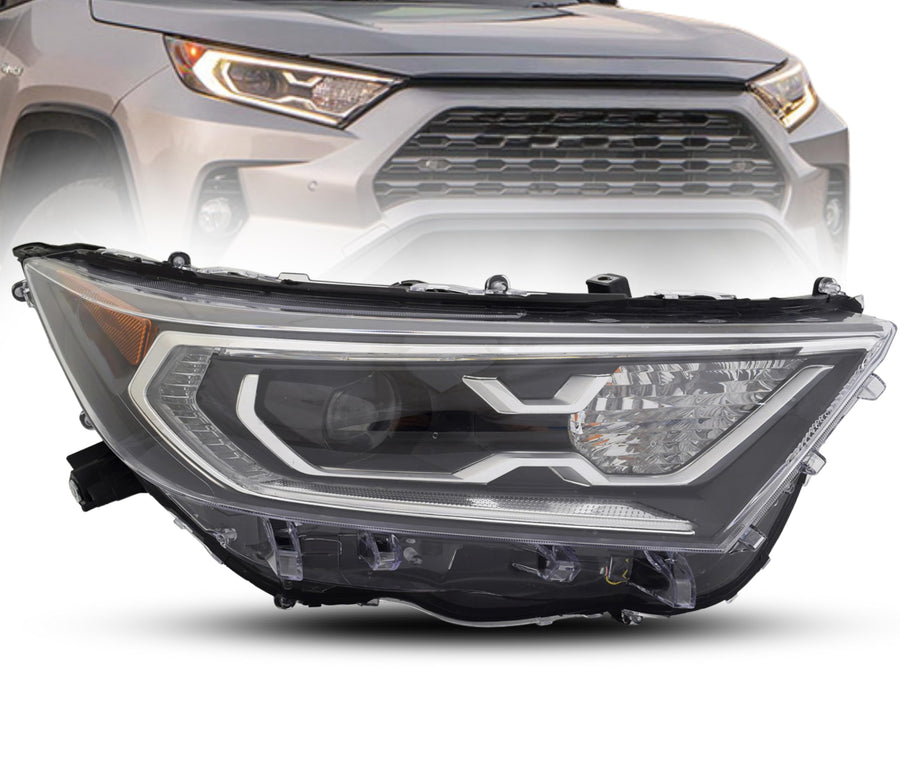 LED Headlight Replacement For 2019/2021 Toyota RAV4 Hybrid XLE/XLE Premium/Limited/XSE Sport Utility with Bulb, CAPA Certified, Right/Passenger Side, Partslink TO2503292/ OEM 81110-0R162
