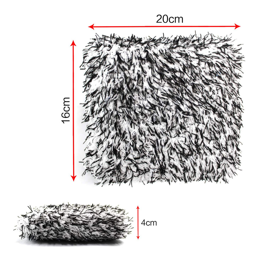 Maxshine Super Fluffy Universal Microfiber Wash Pad | Ergonomic Scratch-Free Car Wash Pad for Wax, Sealants & Glazes | Washable Reusable Microfiber Pad | Auto Detailing & Car Cleaning Tool