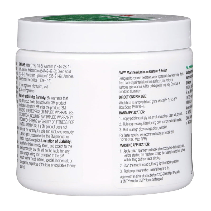 3M Aluminum Marine Restorer and Polish, 09020, 18 oz, for Marine Detailing, Remove Heavy Oxidation and Chalking, 1 Tube