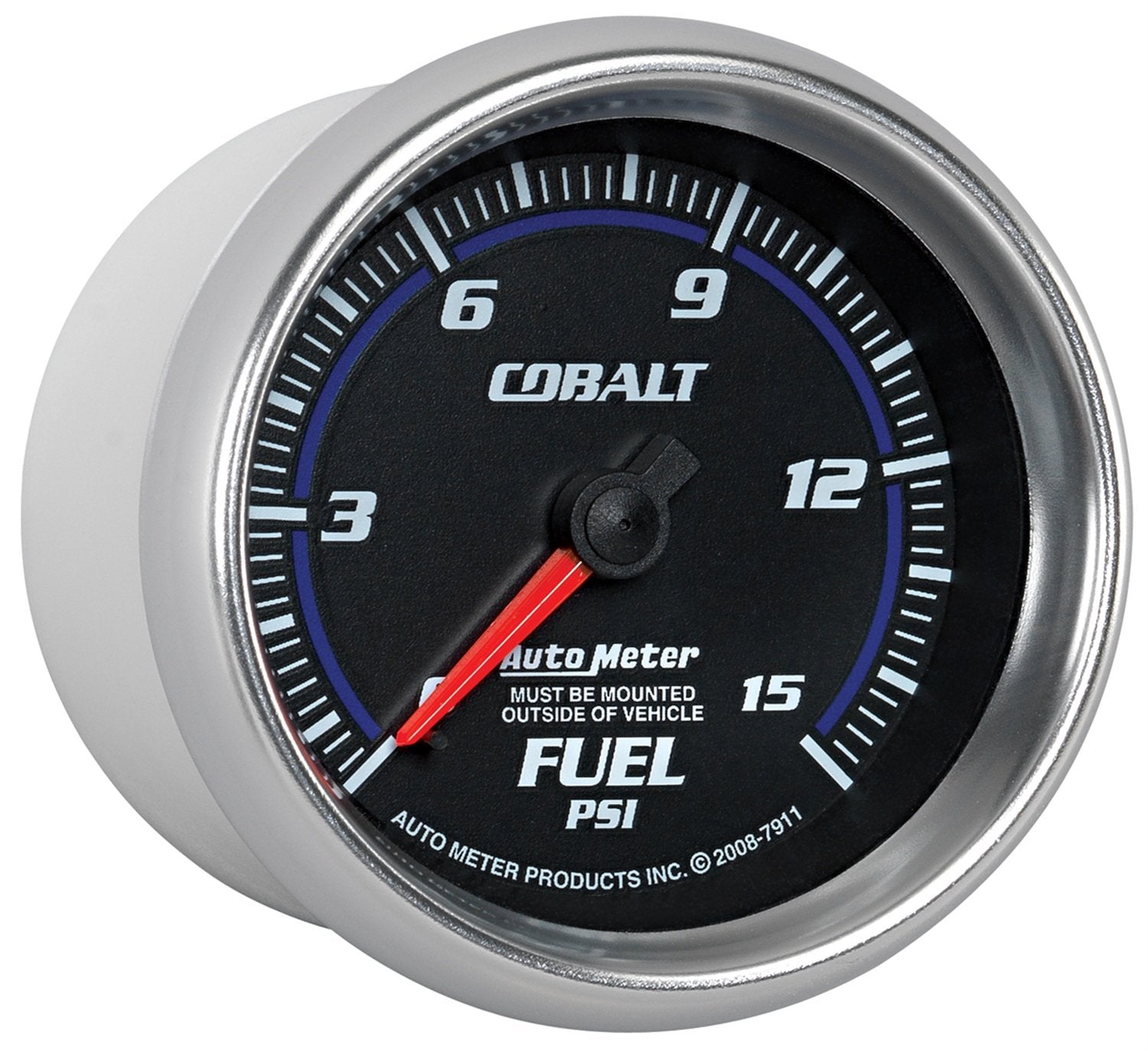 Auto Meter Cobalt 2-5/8" 0-15 PSI Mechanical Fuel Pressure Gauge 7911