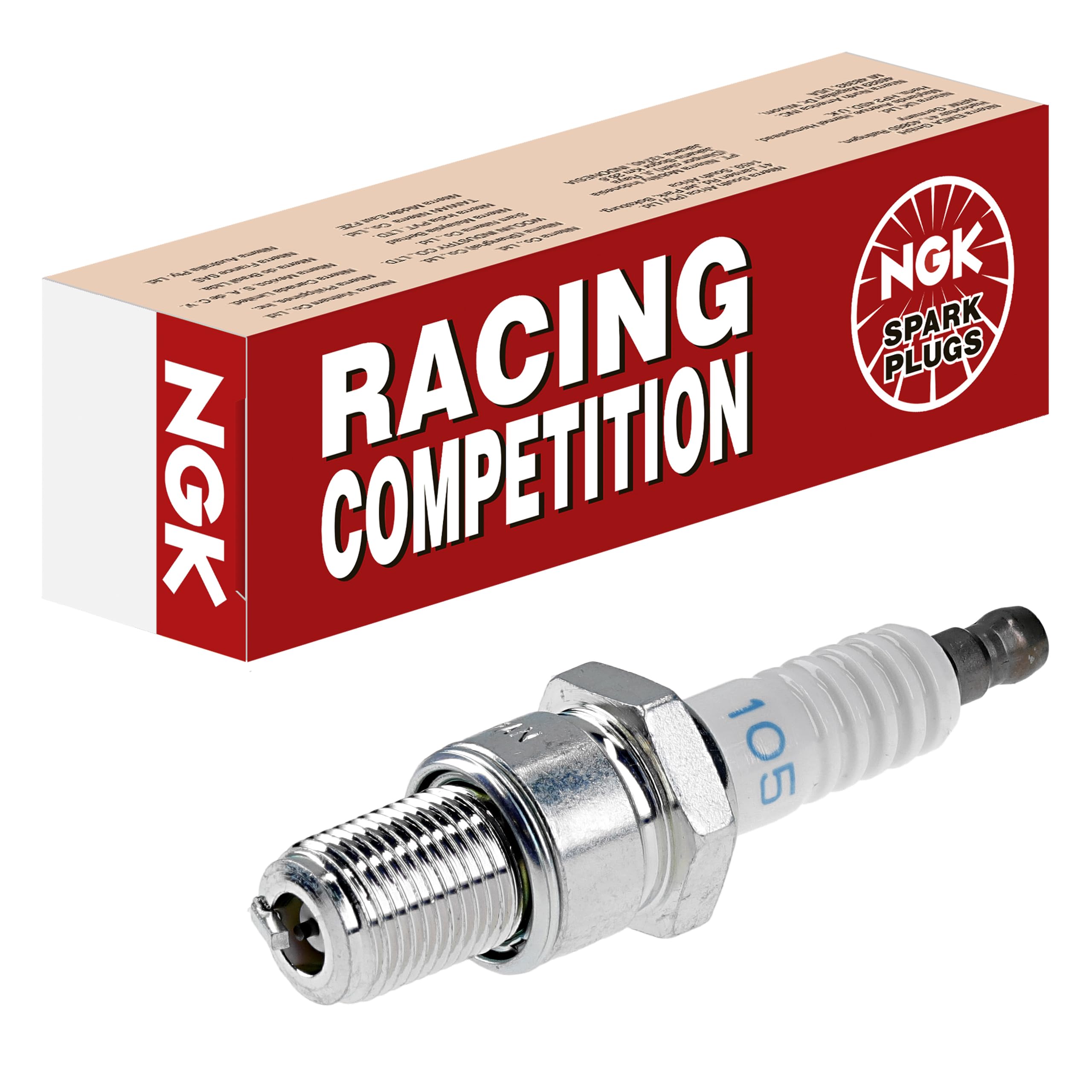 R6252E-105 NGK (2396) Racing Spark Plug, Pack of 1