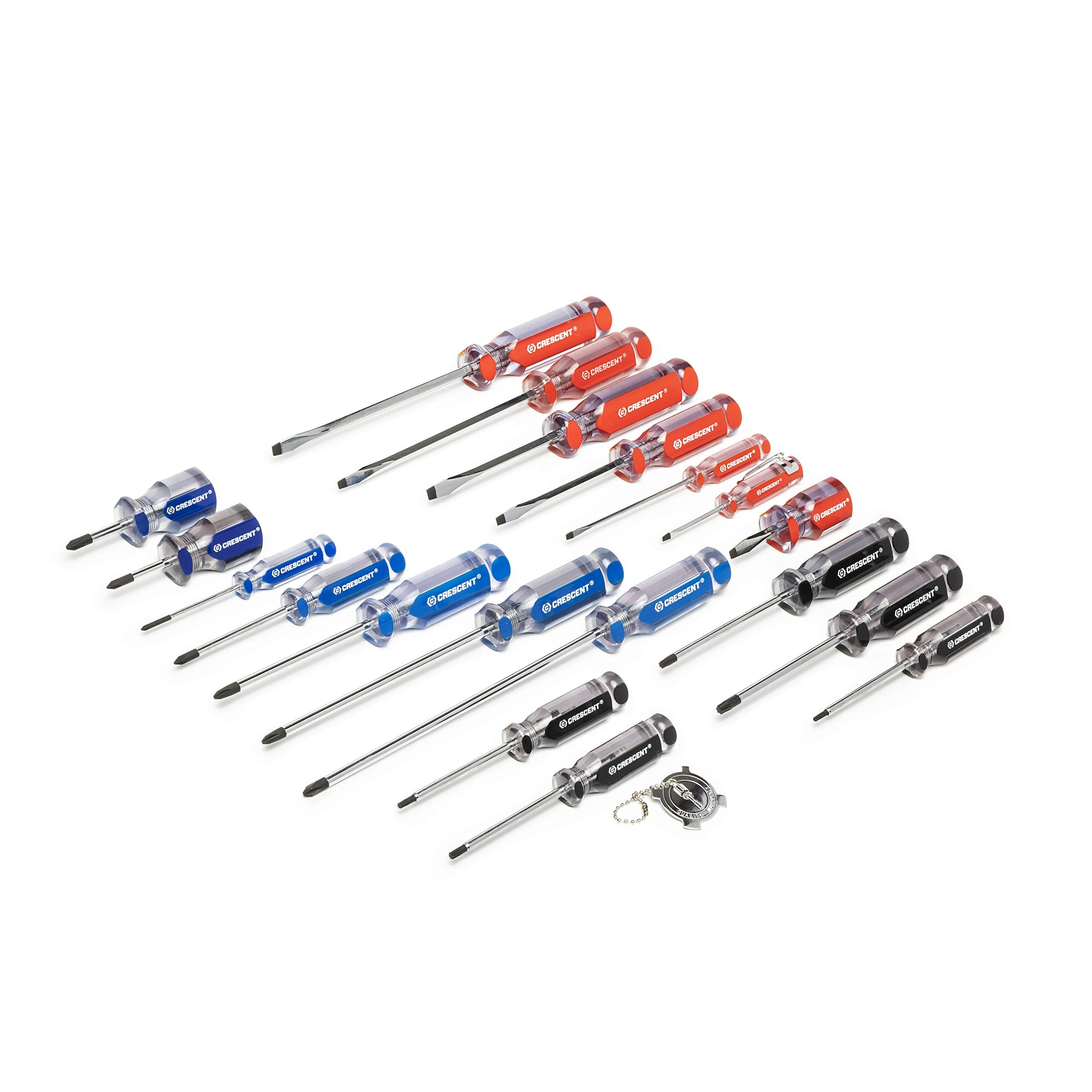 Crescent 20 Piece Acetate Phillips/Slotted/Torx Screwdriver Set - CPS20PieceSET