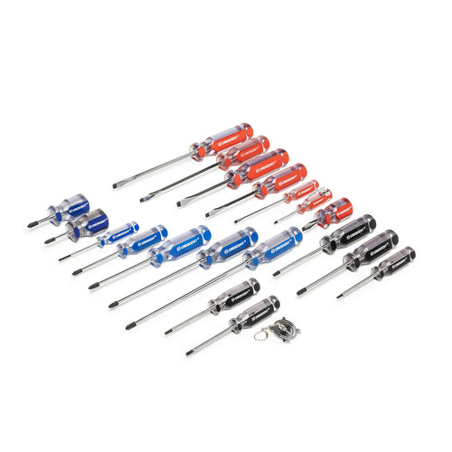 Crescent 20 Piece Acetate Phillips/Slotted/Torx Screwdriver Set - CPS20PieceSET