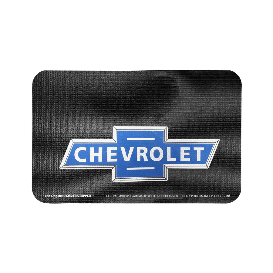 Chevrolet Blue Bowtie Fender Gripper Fender Cover | Officially Licensed by General Motors | Universal Fit | Standard Size 22" X 34" | FG2001, Black with Color Logo