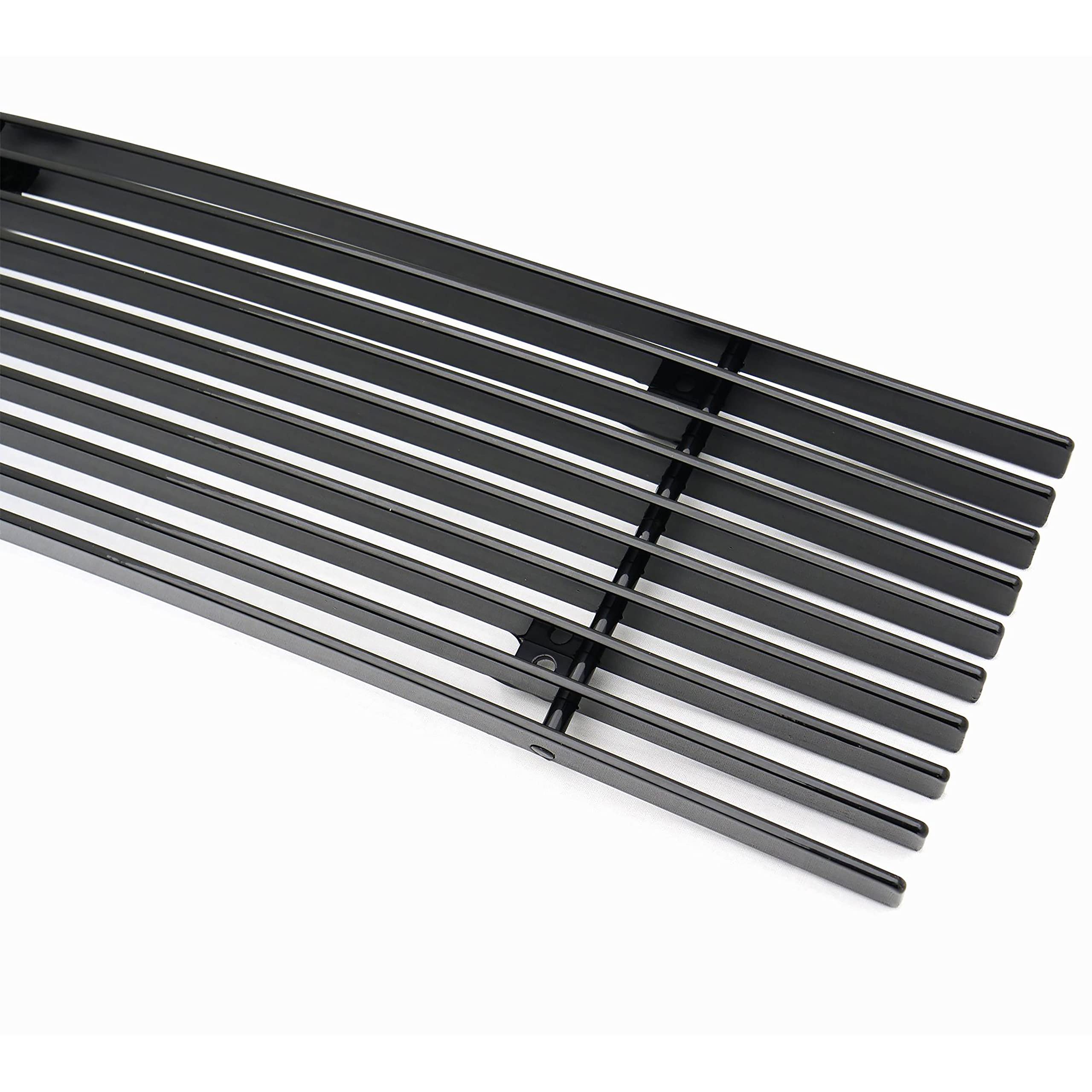 Horizontal T-Rex 25569B Aluminum Black Finish Billet Bumper Grille Bolt-on for Ford F150