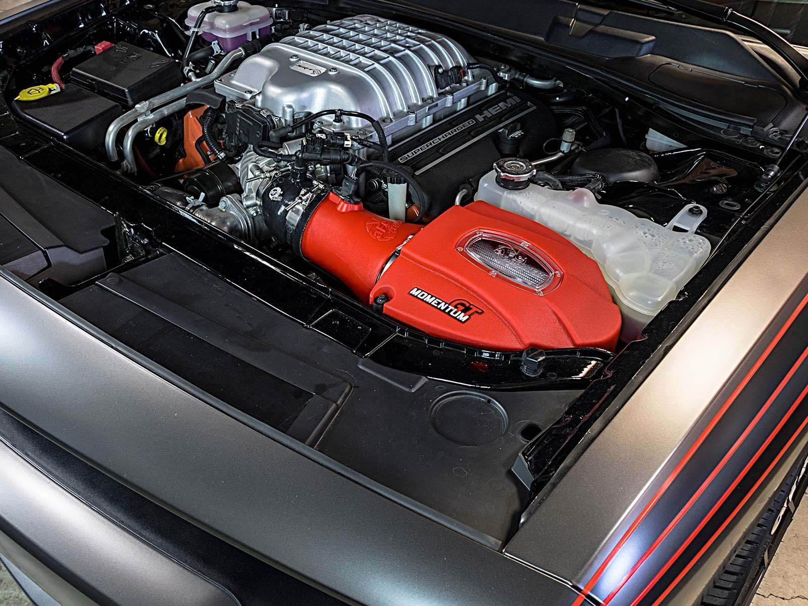Momentum GT aFe POWER Cold Air Intake System w/Pro DRY S Filter, #51-72204-R, Red