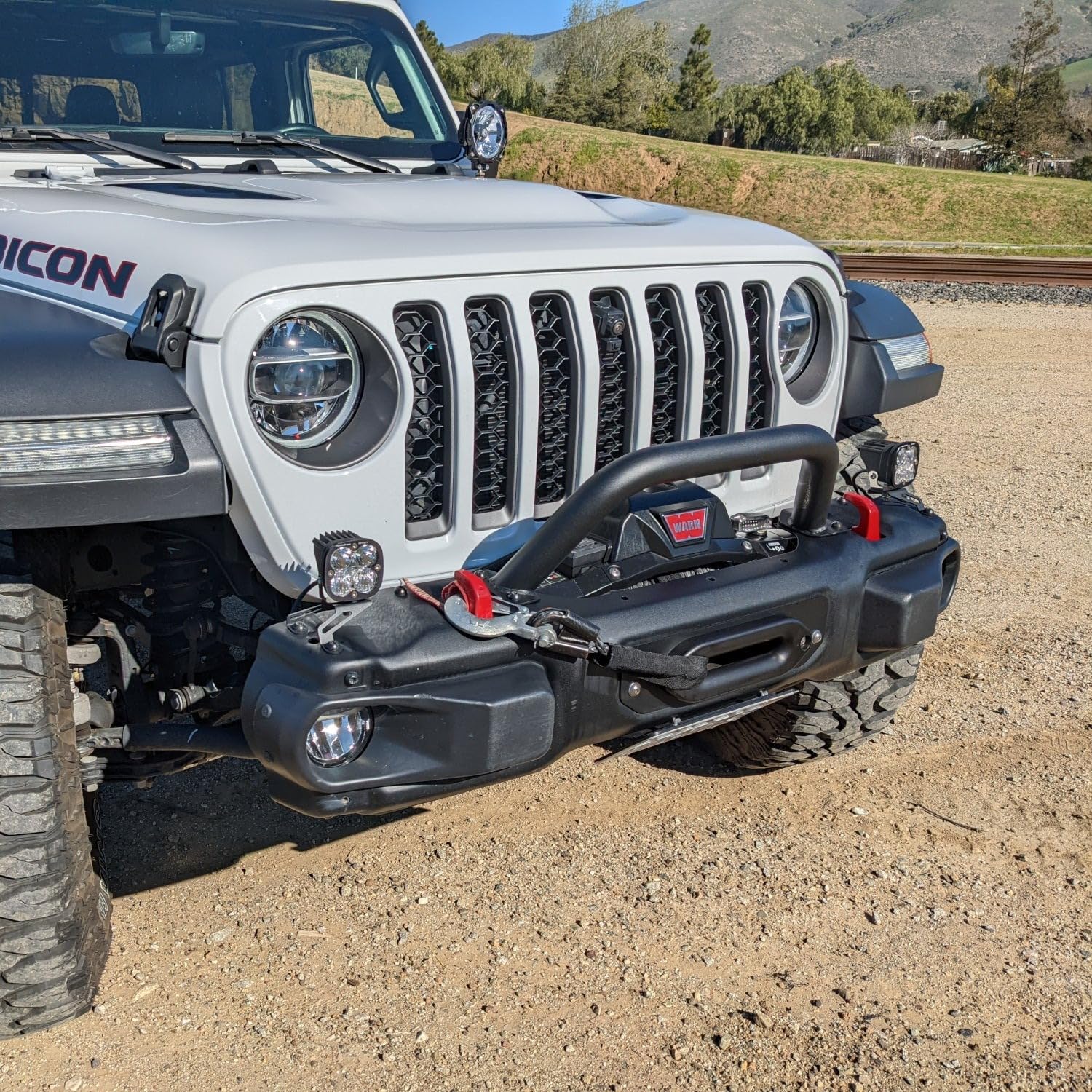 Front Steel Bumper Mid Hoop Grimm Offroad for Jeep Wrangler JL/JLU & Gladiator w/Rubicon Front Bumper