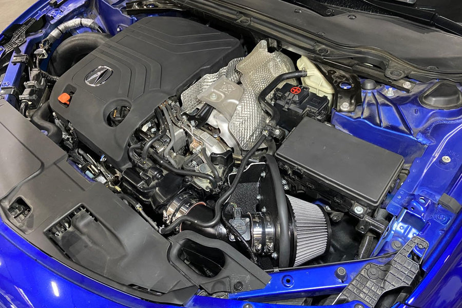 HPS Air Intake Kit Polished with Heat Shield Compatible for 2021-2024 Acura TLX Type-S 3.0L Turbo, 827-717P