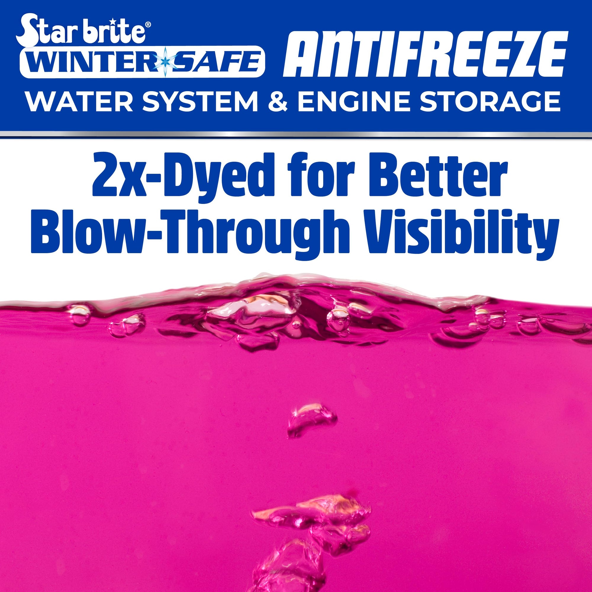 Non-Toxic STAR BRITE -50°F Winter Safe RV Marine Antifreeze, Water System and Engine Storage Solution, Ready-to-Use, Protects Down to -50 Degrees Fahrenheit