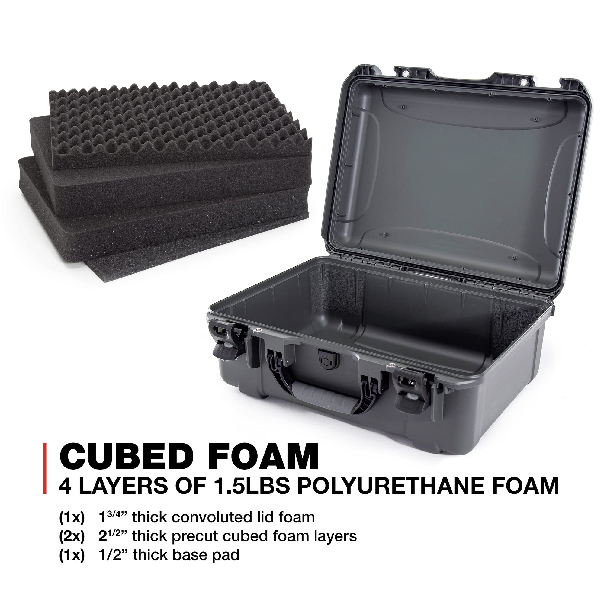 Graphite Nanuk 940 Waterproof Hard Case with Foam Insert
