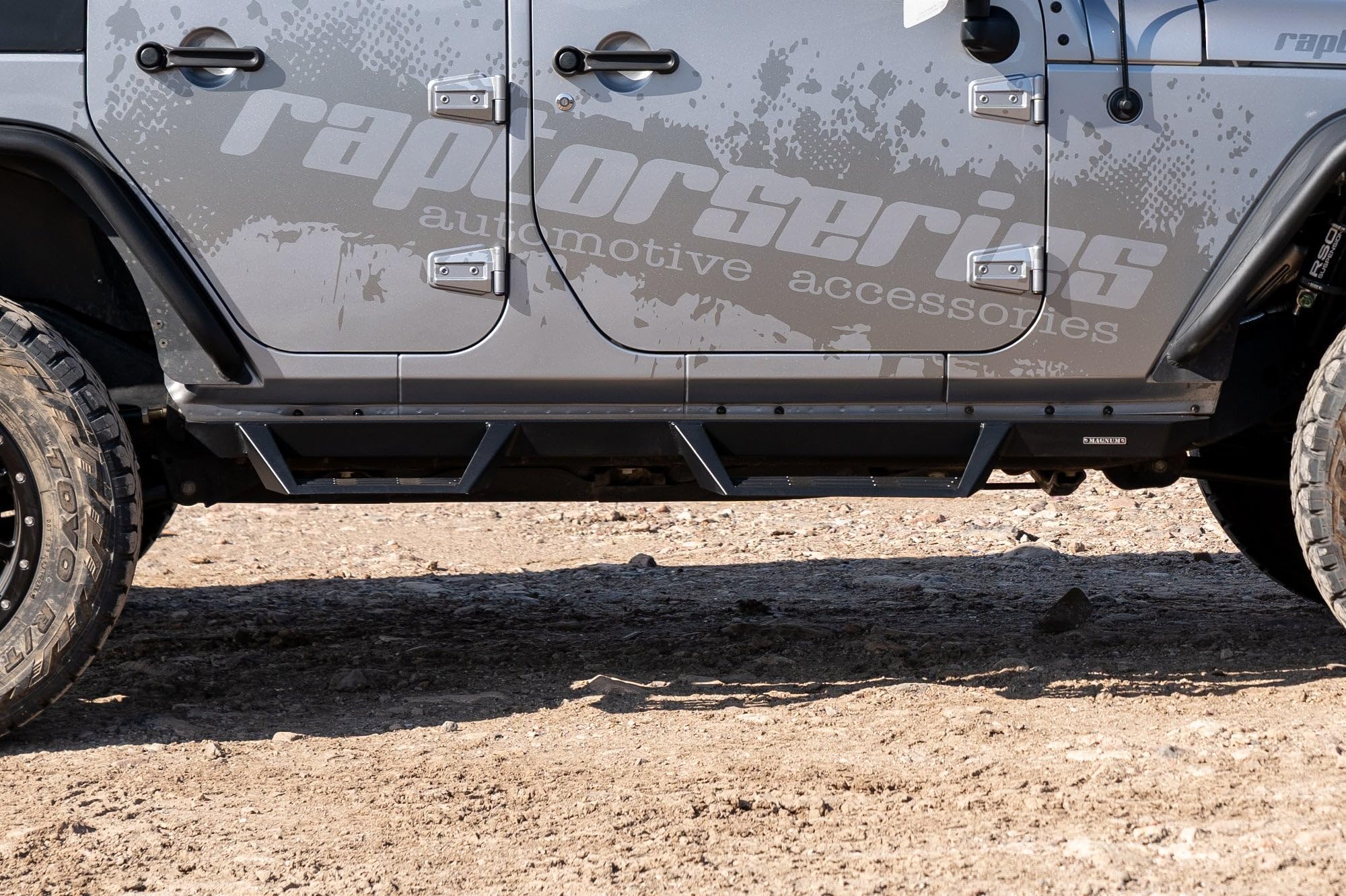 Magnum RT Gen 2 Running Boards Drop Steps Black Compatible with 2007-2018 Wrangler JK Unlimited 4-Door