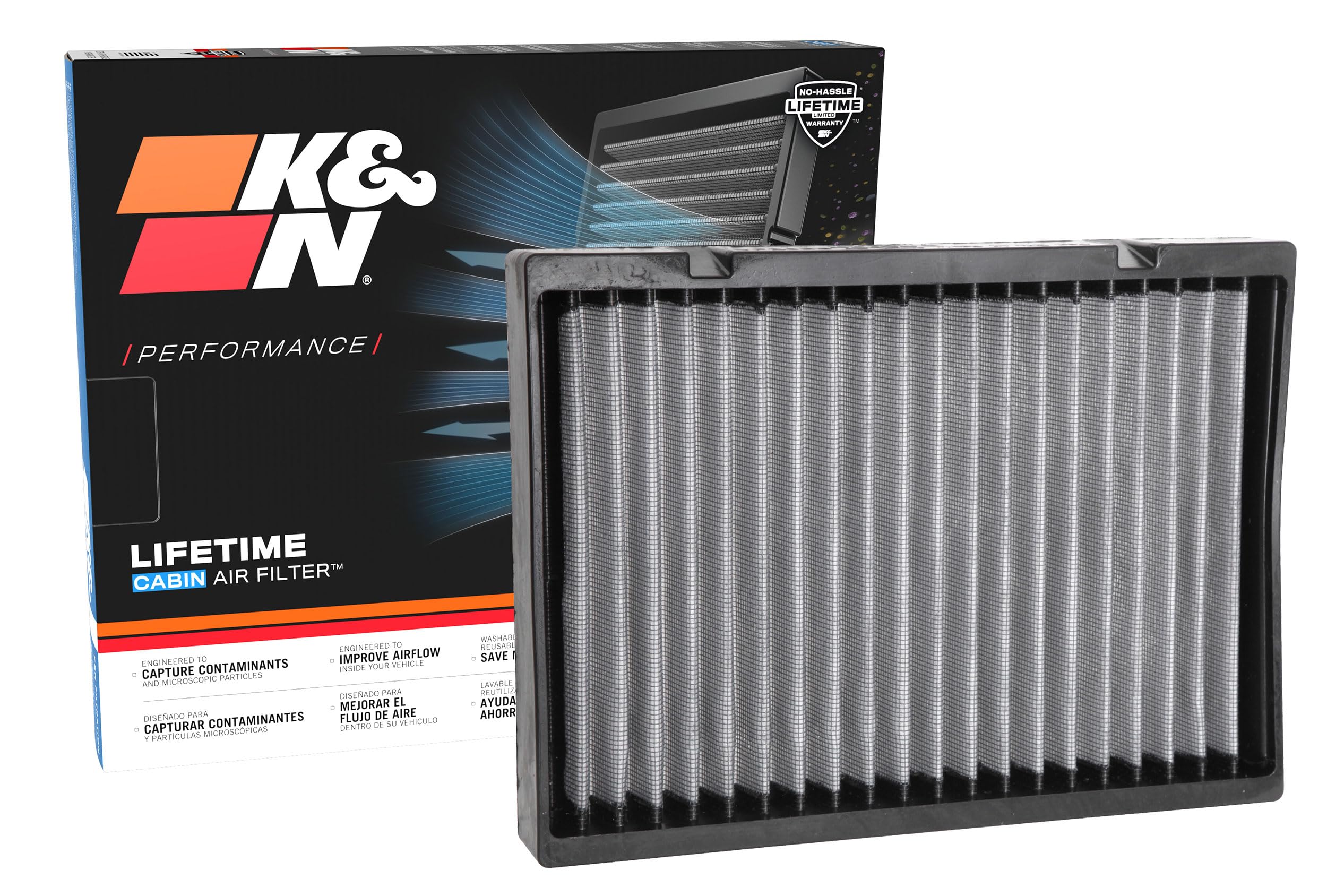 Cabin Air Filter K&N LIFETIME: Premium, Washable, Clean Air for your Cabin: Compatible with 2015-2023 Mercedes Benz: (See Product Description for Select Models) VF2066