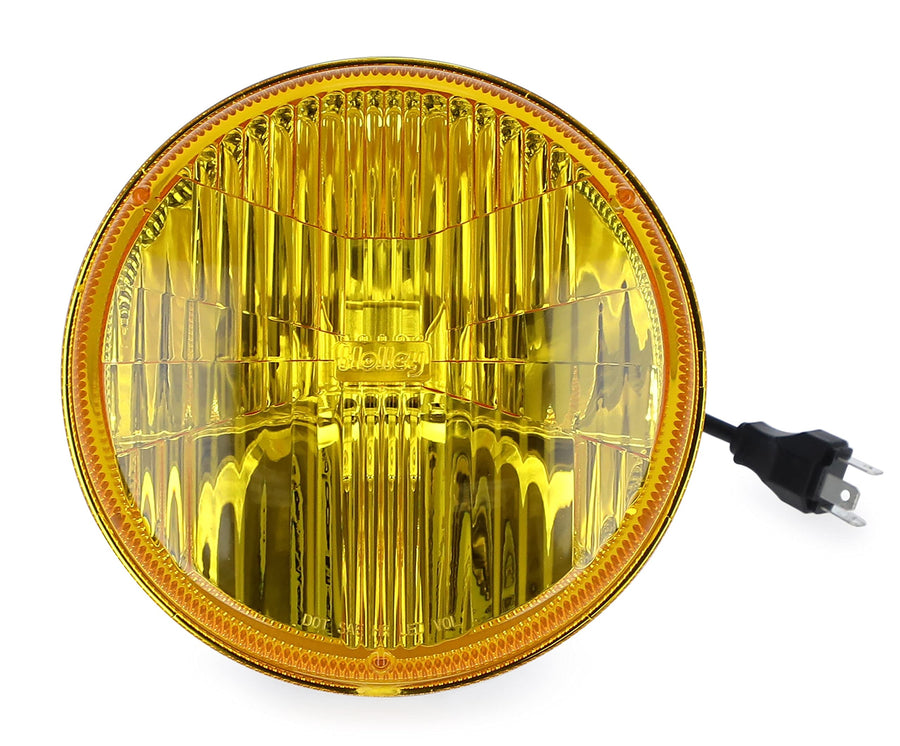 Yellow Lens Holley RetroBright LED Headlight (Utilizes 5700K Bulb)