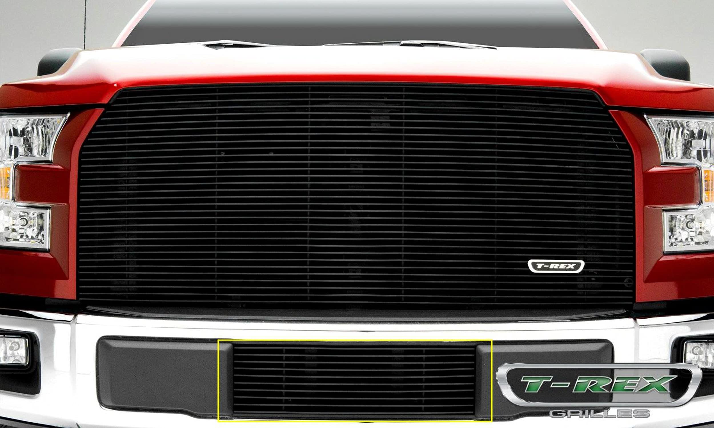 2015-2017 F-150 T-Rex Grilles Billet Bumper Grille, Black, 1 Pc, Insert - PN #25573B