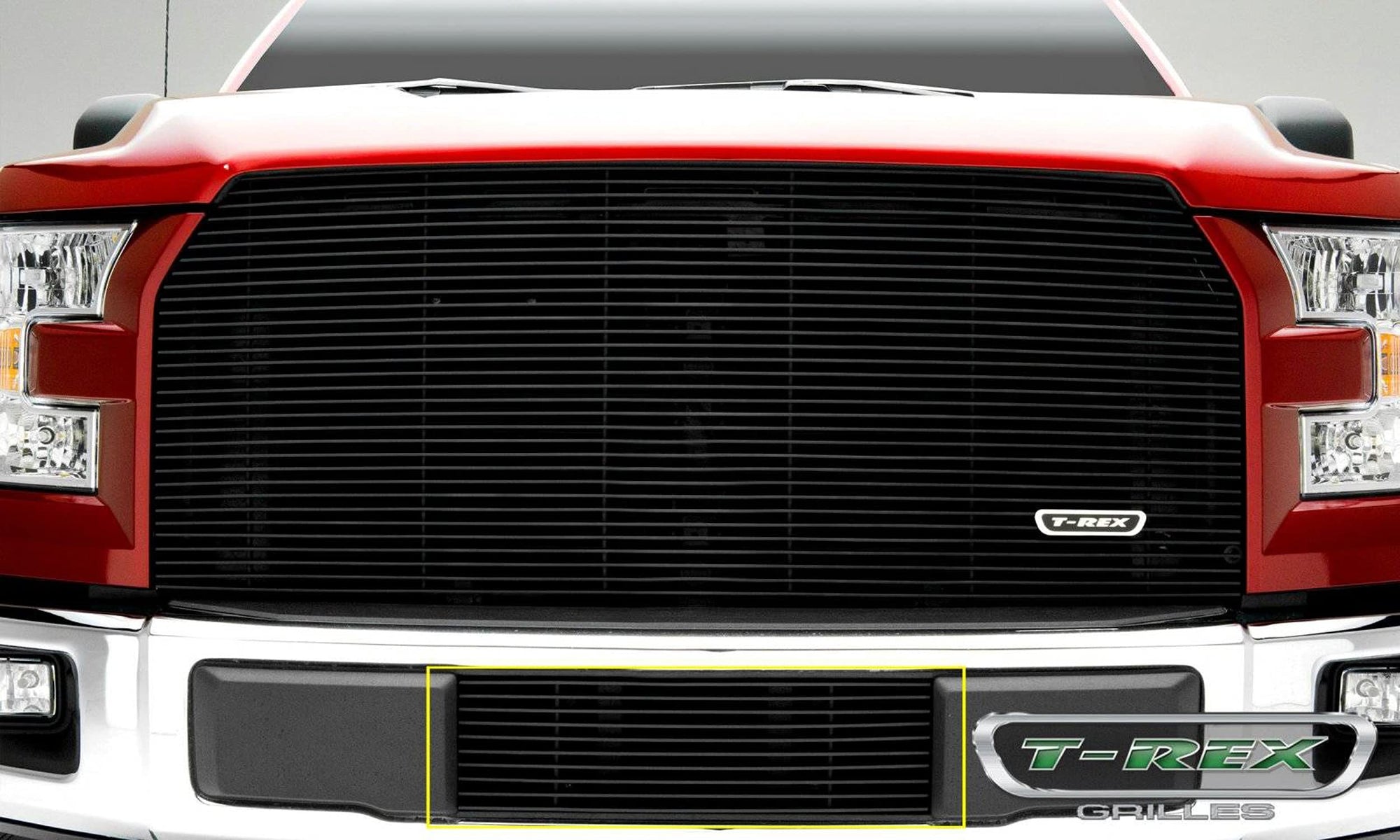 2015-2017 F-150 T-Rex Grilles Billet Bumper Grille, Black, 1 Pc, Insert - PN #25573B