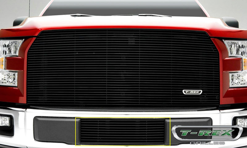 2015-2017 F-150 T-Rex Grilles Billet Bumper Grille, Black, 1 Pc, Insert - PN #25573B