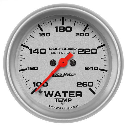 Auto Meter Ultra-Lite 4455 Electric Water Temperature Gauge