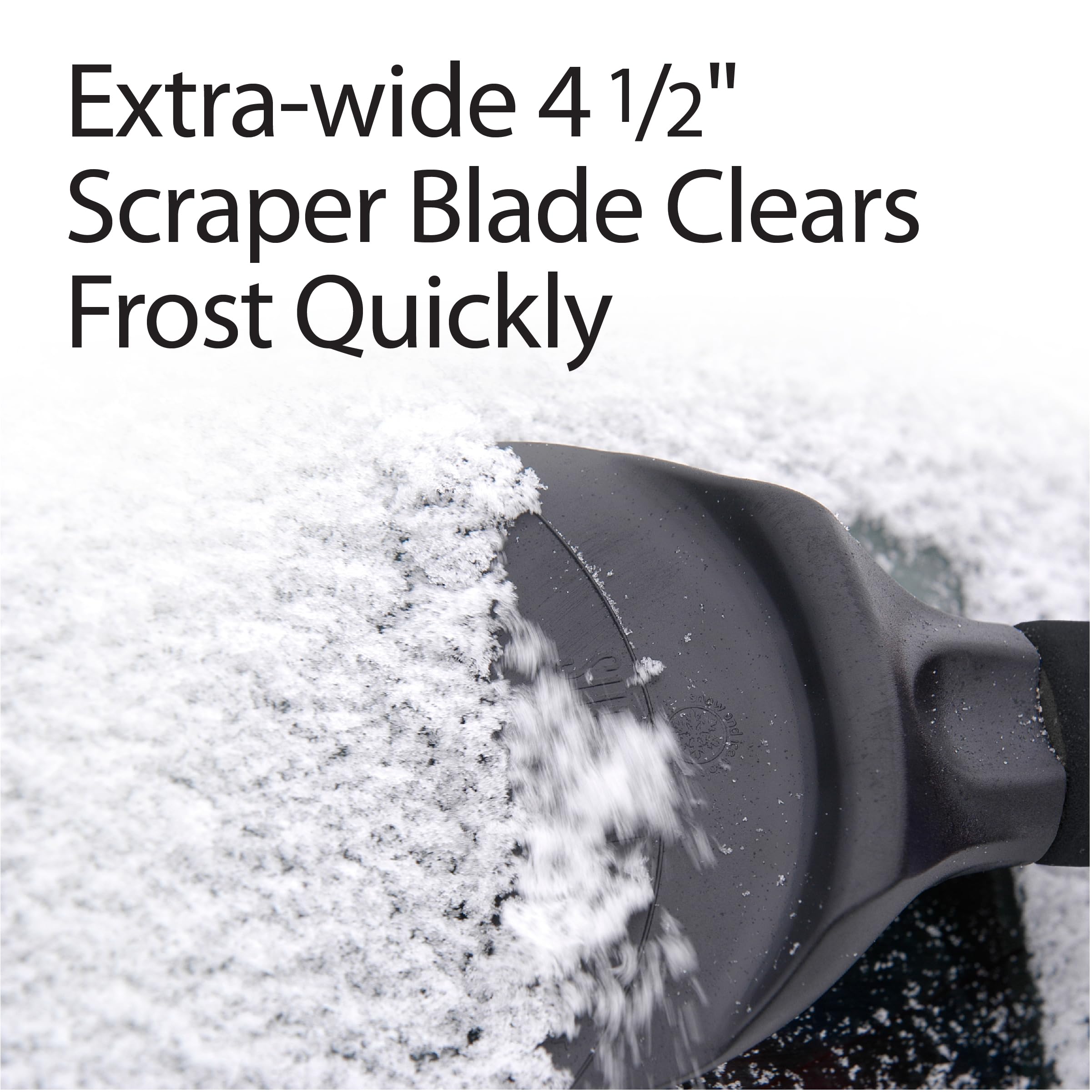 Ice Crusher SubZero 16619 51" Dual Head Pivoting Snowbroom and Squeegee with Integrated Ice Scraper