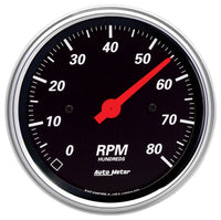 AUTO METER Designer Black Dash 1490 Electric Tachometer Chrome Bezel, 3.375 in.