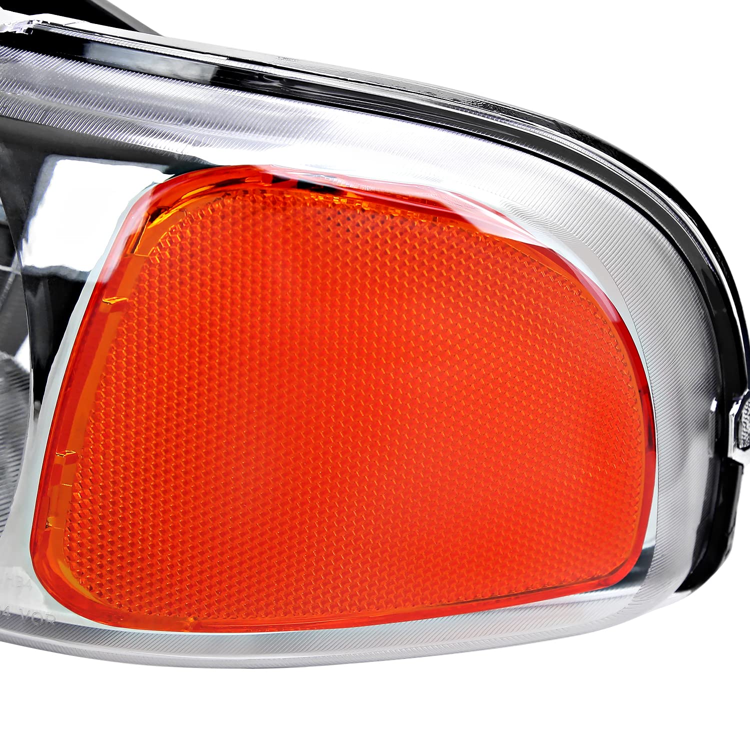 Chrome Headlights SPEC-D TUNING Compatible with 1999-2007 GMC Sierra, Left + Right Pair Headlamp Assembly