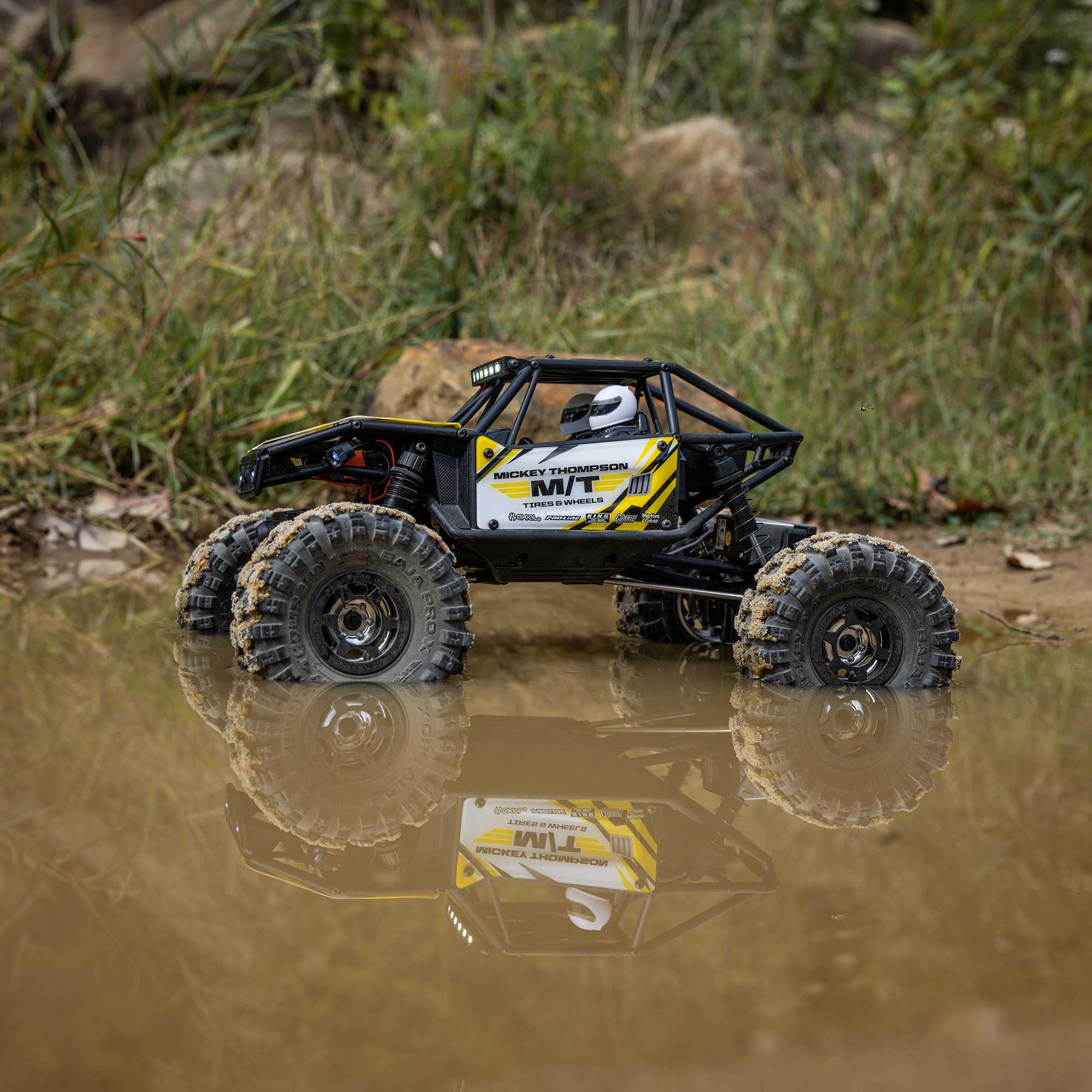 Axial RC Truck 4WS UTB18 Capra 1/18th 4x4 RTR (Comes with Everything Needed to Run), Yellow, AXI-1750T2