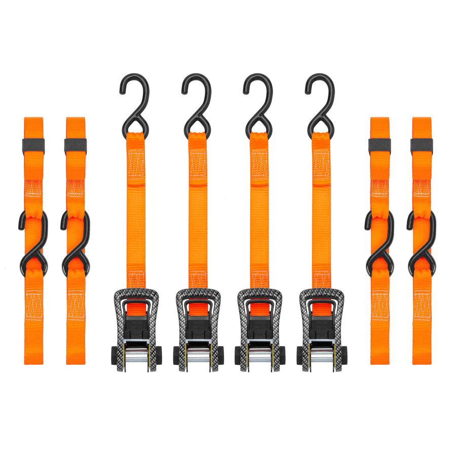 CarbonX Ratchet Tie Downs SMARTSTRAPS - 249 14' 3000lb 4 Pk
