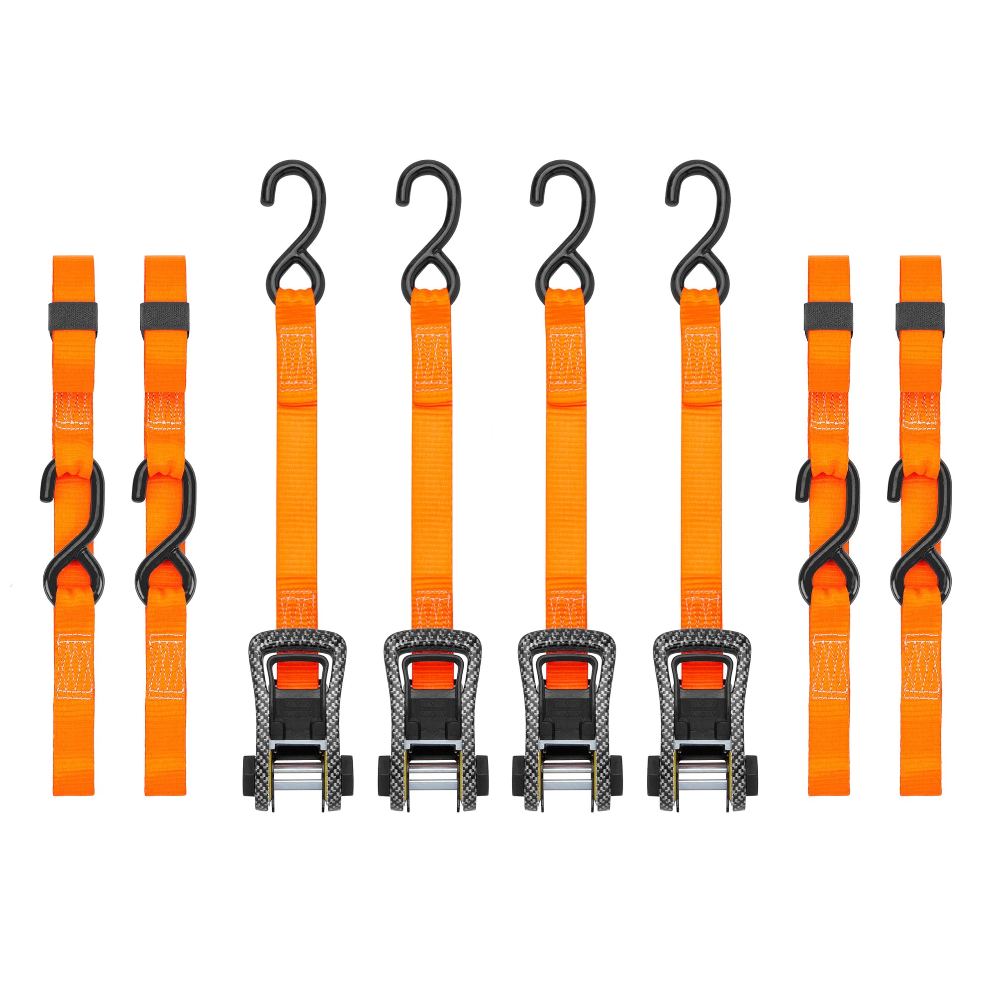 CarbonX Ratchet Tie Downs SMARTSTRAPS - 249 14' 3000lb 4 Pk