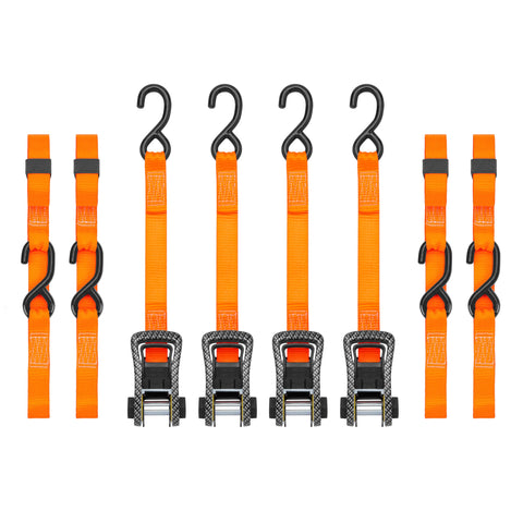 CarbonX Ratchet Tie Downs SMARTSTRAPS - 249 14' 3000lb 4 Pk