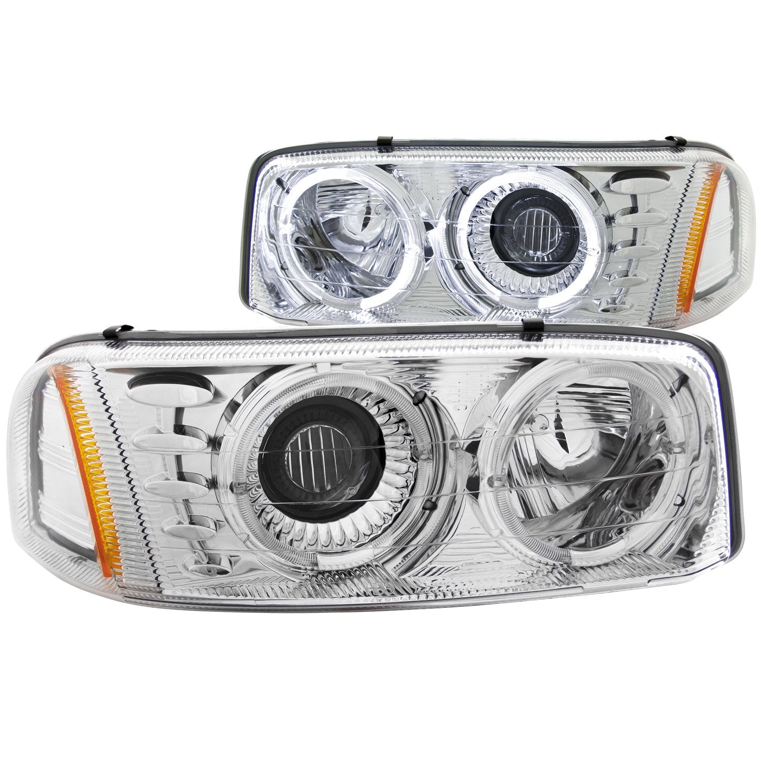 Chrome AnzoUSA Projector Halo Headlight - (Sold in Pairs)