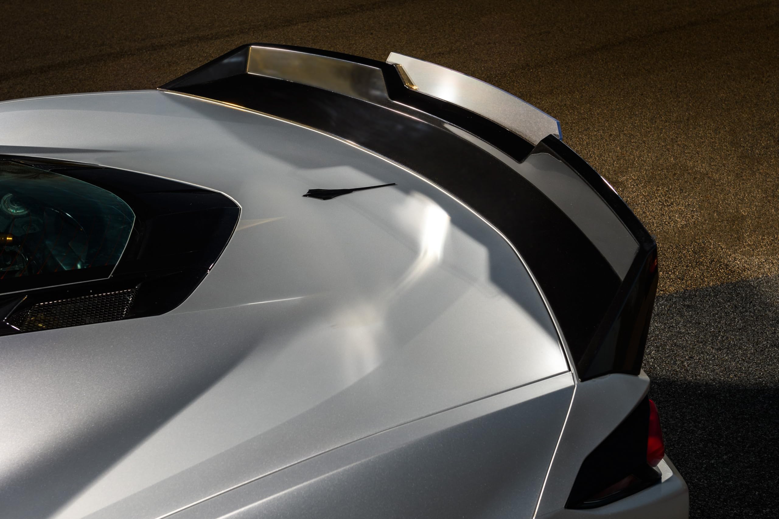 Muscle Cars Drake CV-C8R190001-PASB Rear Wicker Bill Spoiler - Satin Black