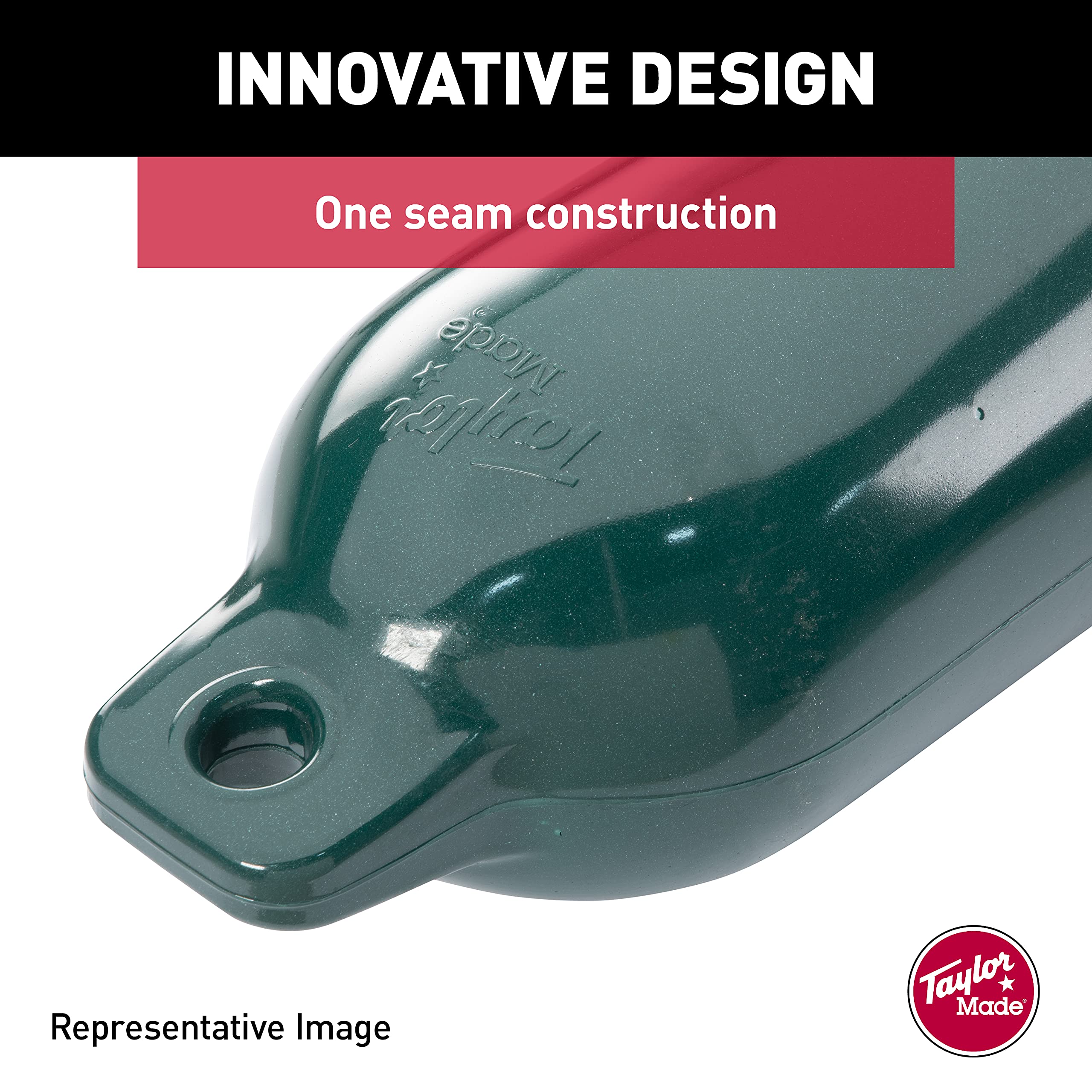 Hull Gard Taylor Made Products Inflatable Vinyl Boat Fender, 5.5 x 20 inch, Hunter Green