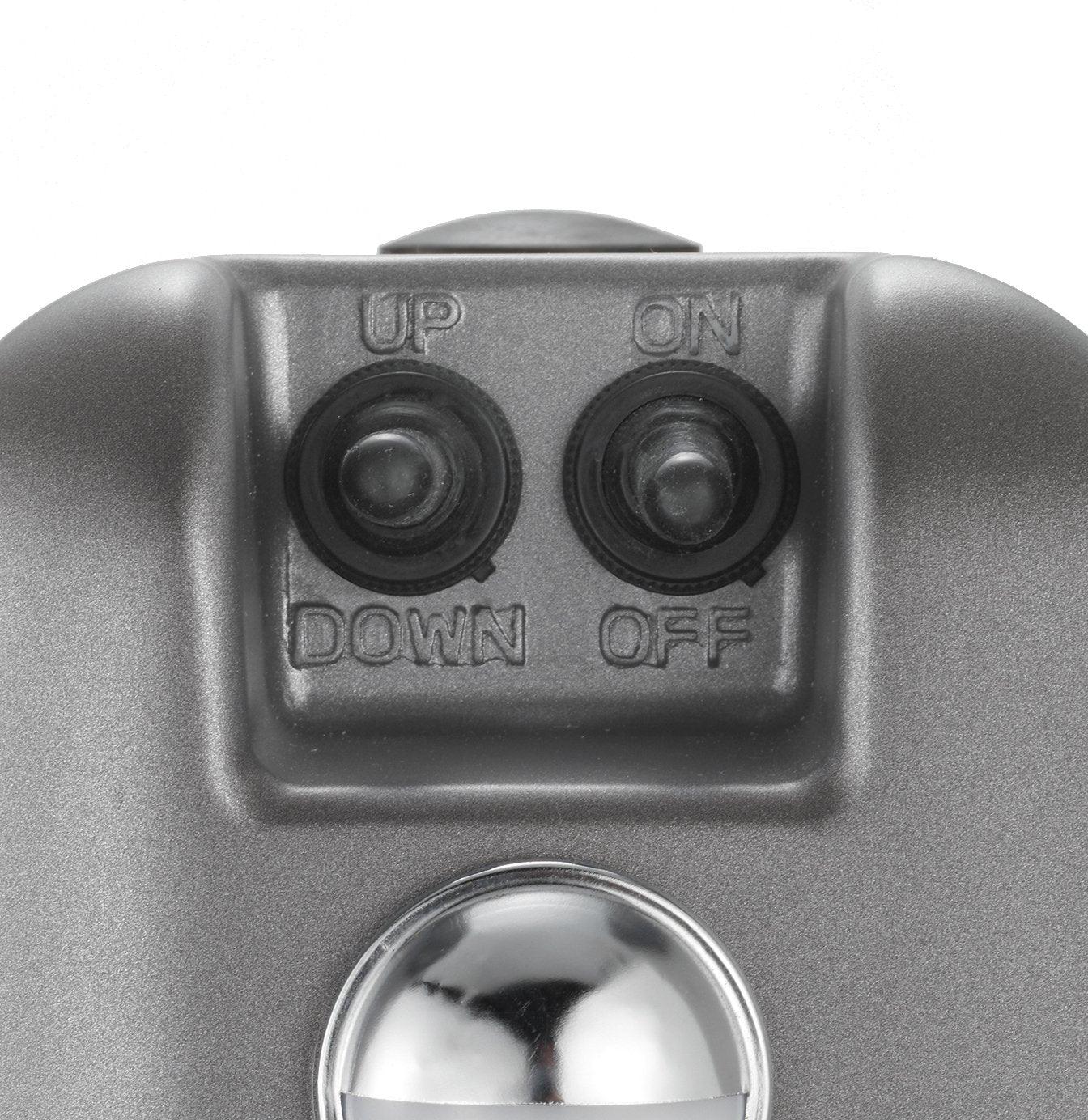 Brute Husky Towing 87247 Electric Trailer Tongue Jack 4500 lb Capacity 18 Inch Travel 6 Inch Drop Down Leg 3 LED Work Lights Bolt-On Gray